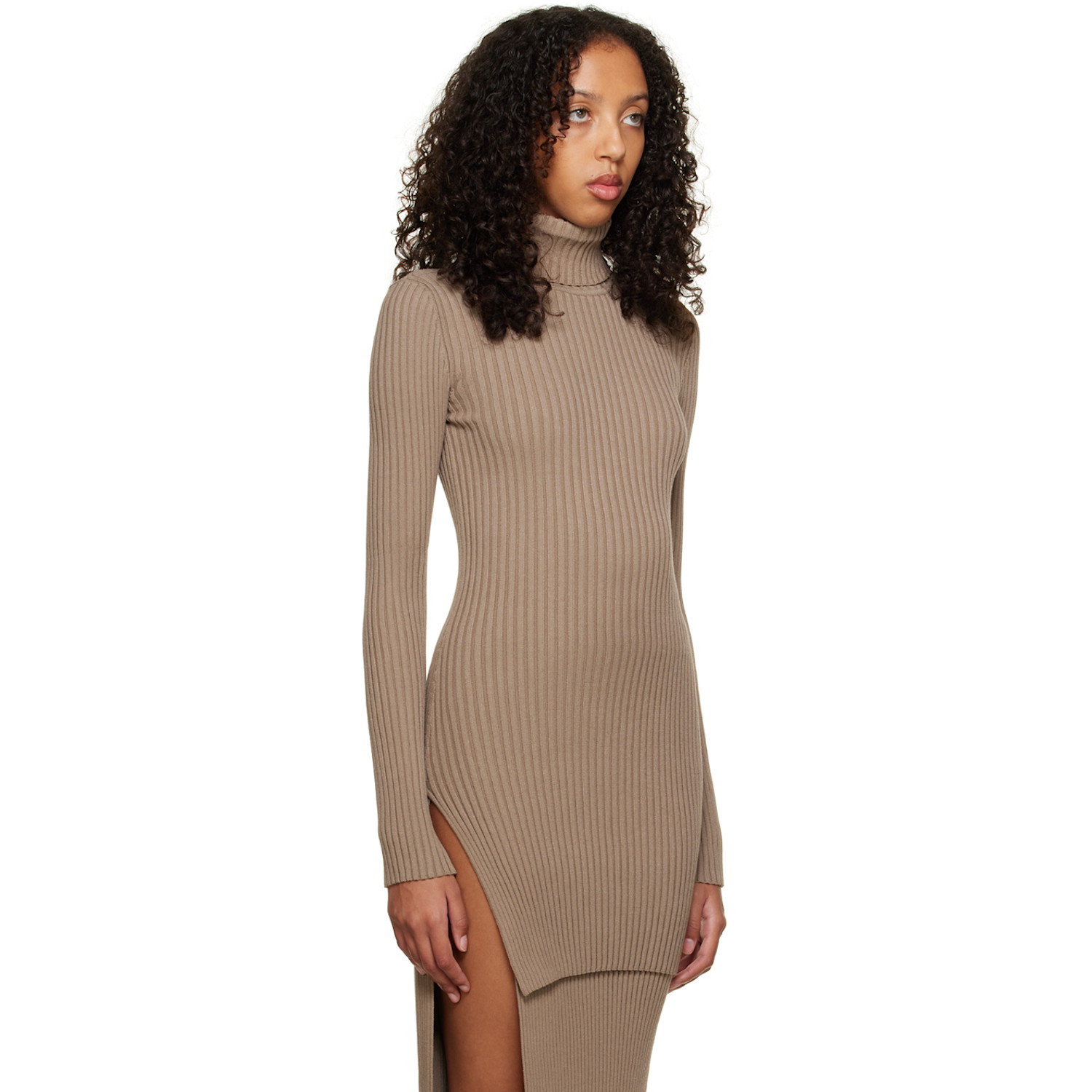  Olēnich Taupe Slit Turtleneck 