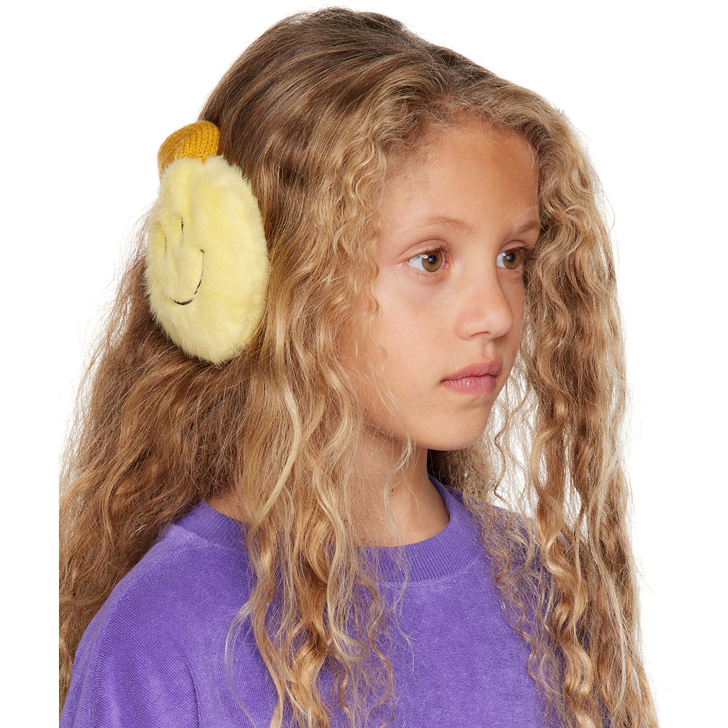  Maed For Mini Kids Yellow Smiley Sweeper Earmuffs 