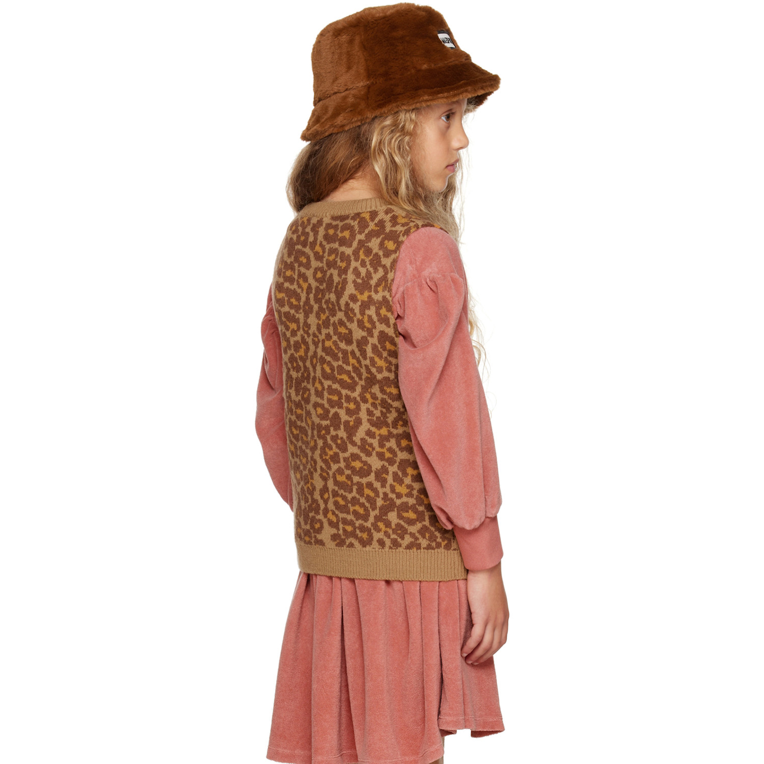  Maed For Mini Kids Brown Lovely Leopard Sweater 