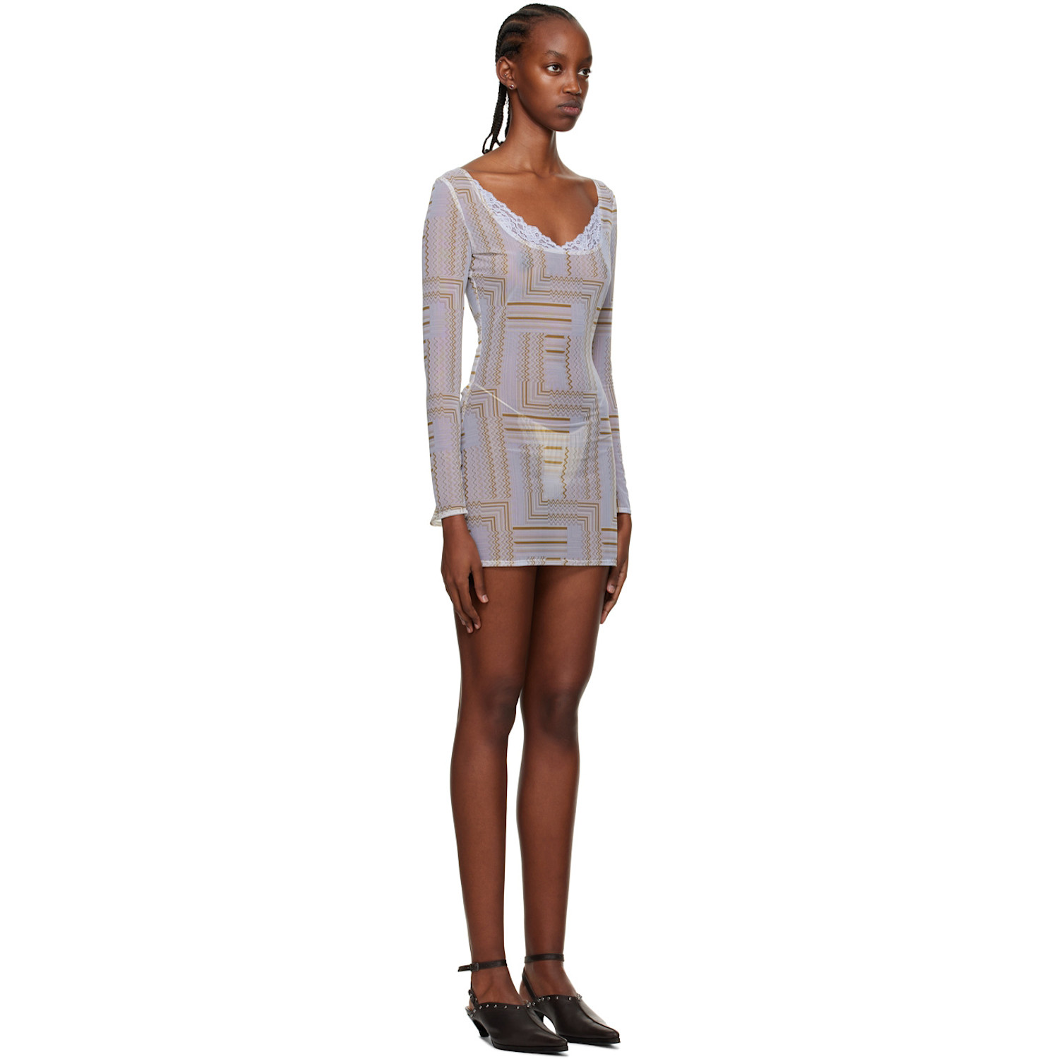  Vaillant Ssense Exclusive Blue Sheer Minidress 