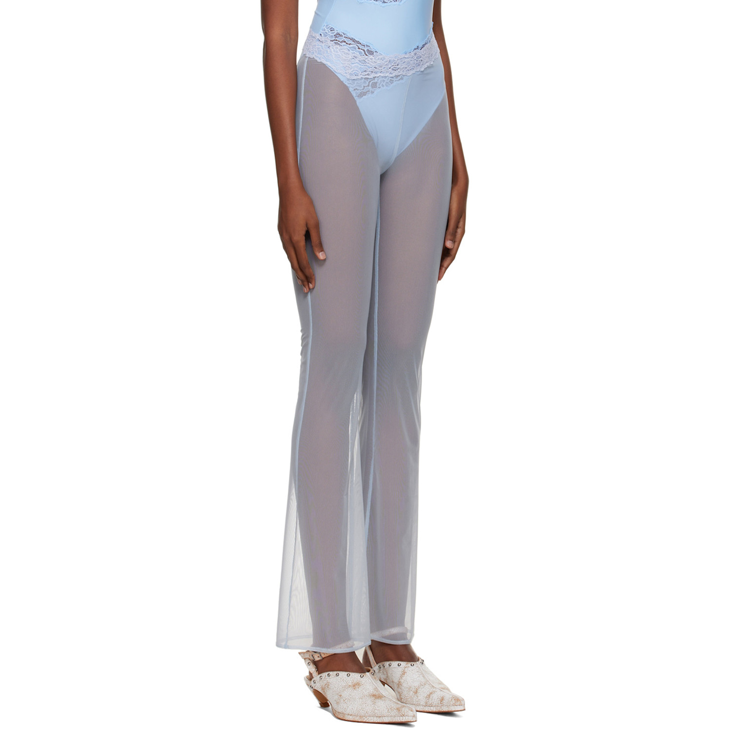  Vaillant Ssense Exclusive Blue Sheer Trousers 