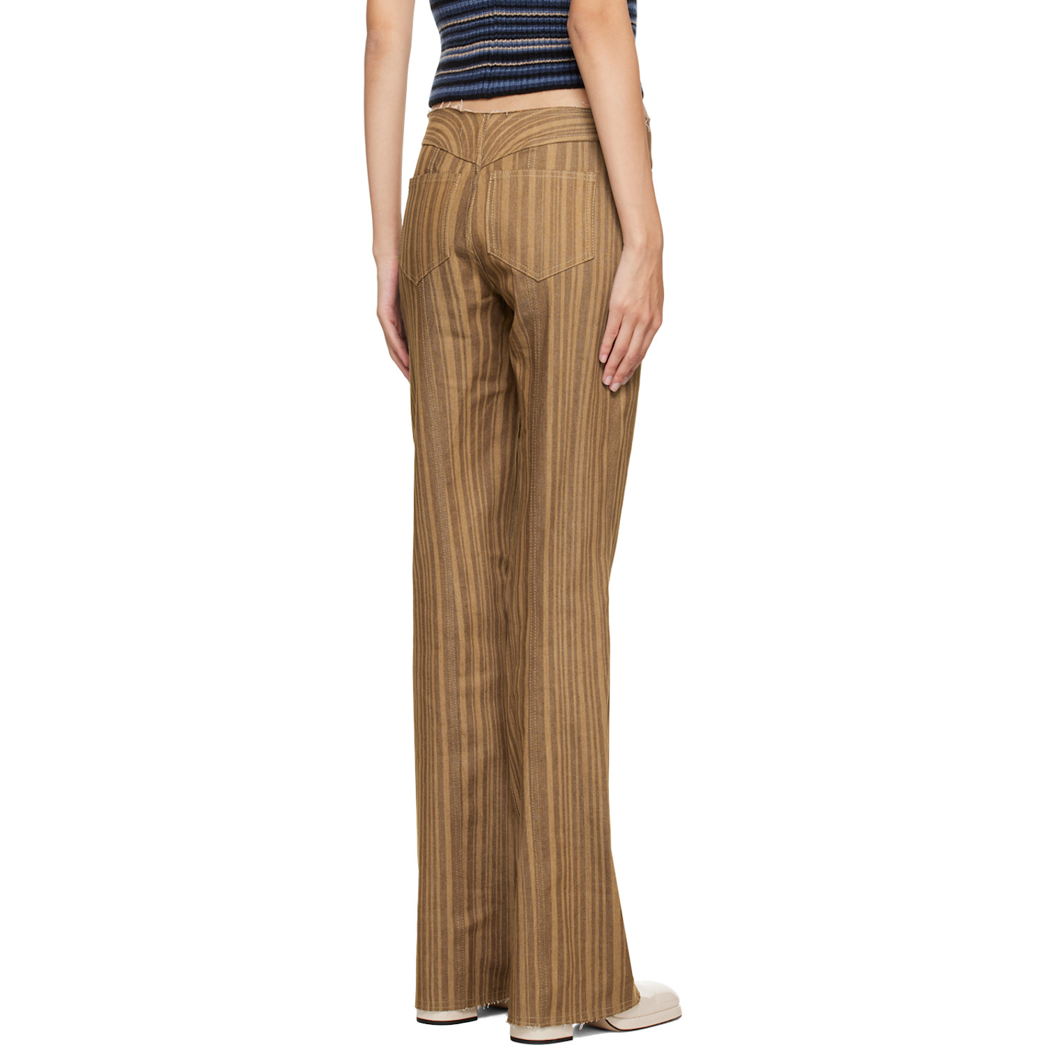  Anne Isabella Brown Printed Jeans 