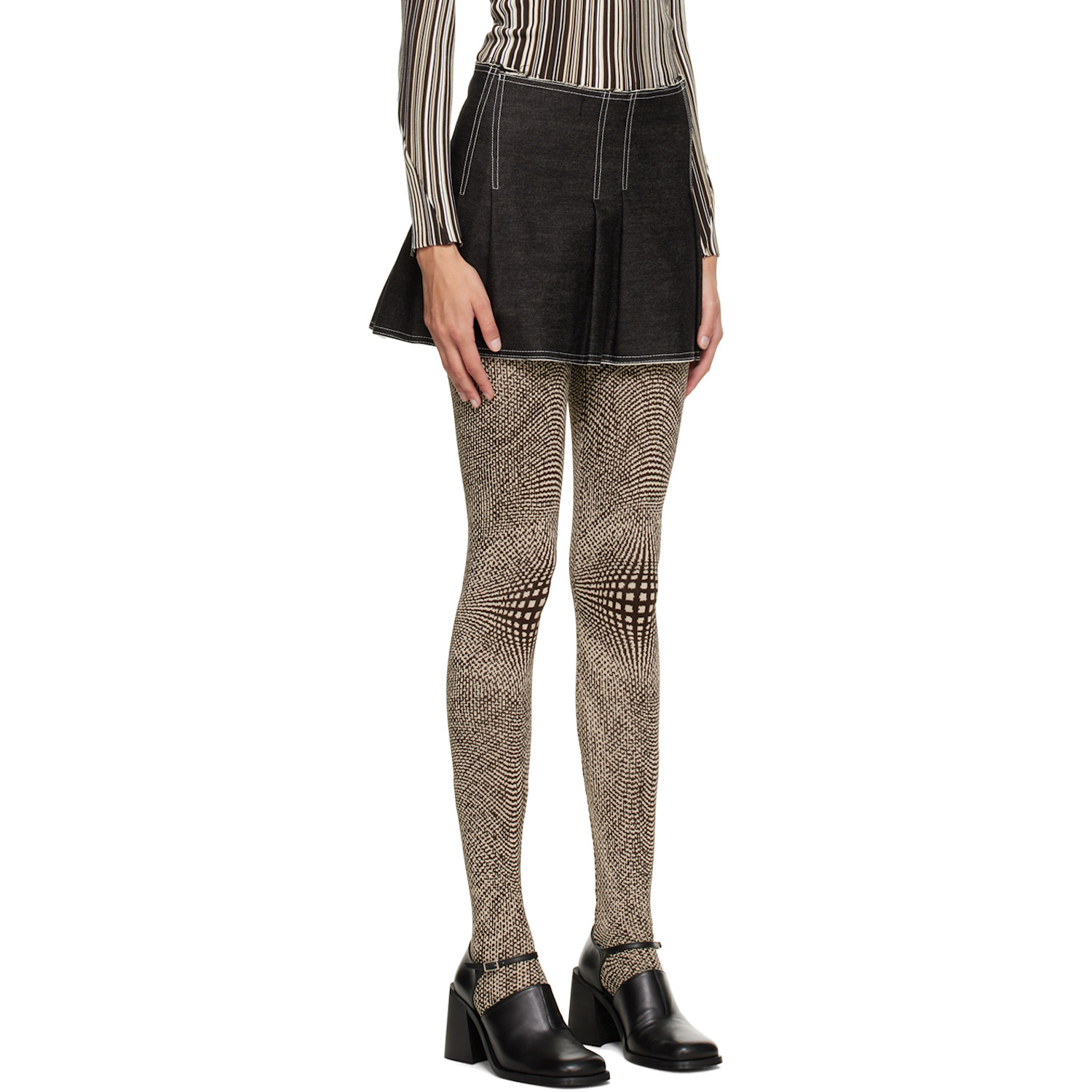  Anne Isabella Black Pleated Miniskirt 