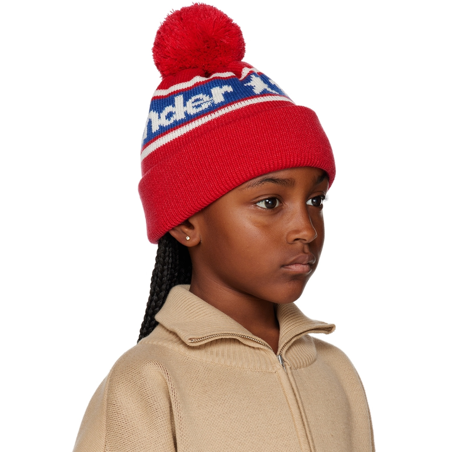  Jellymallow Kids Red Wonder Star Beanie 