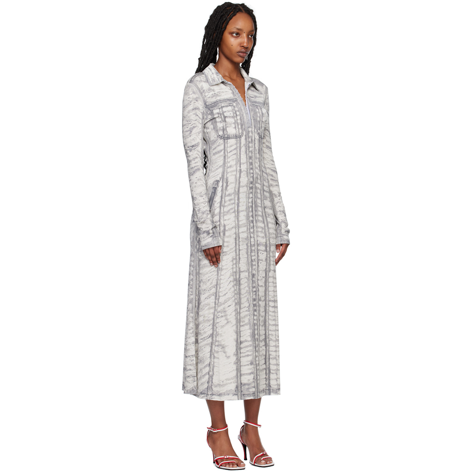  Diesel Gray D-randal Midi Dress 
