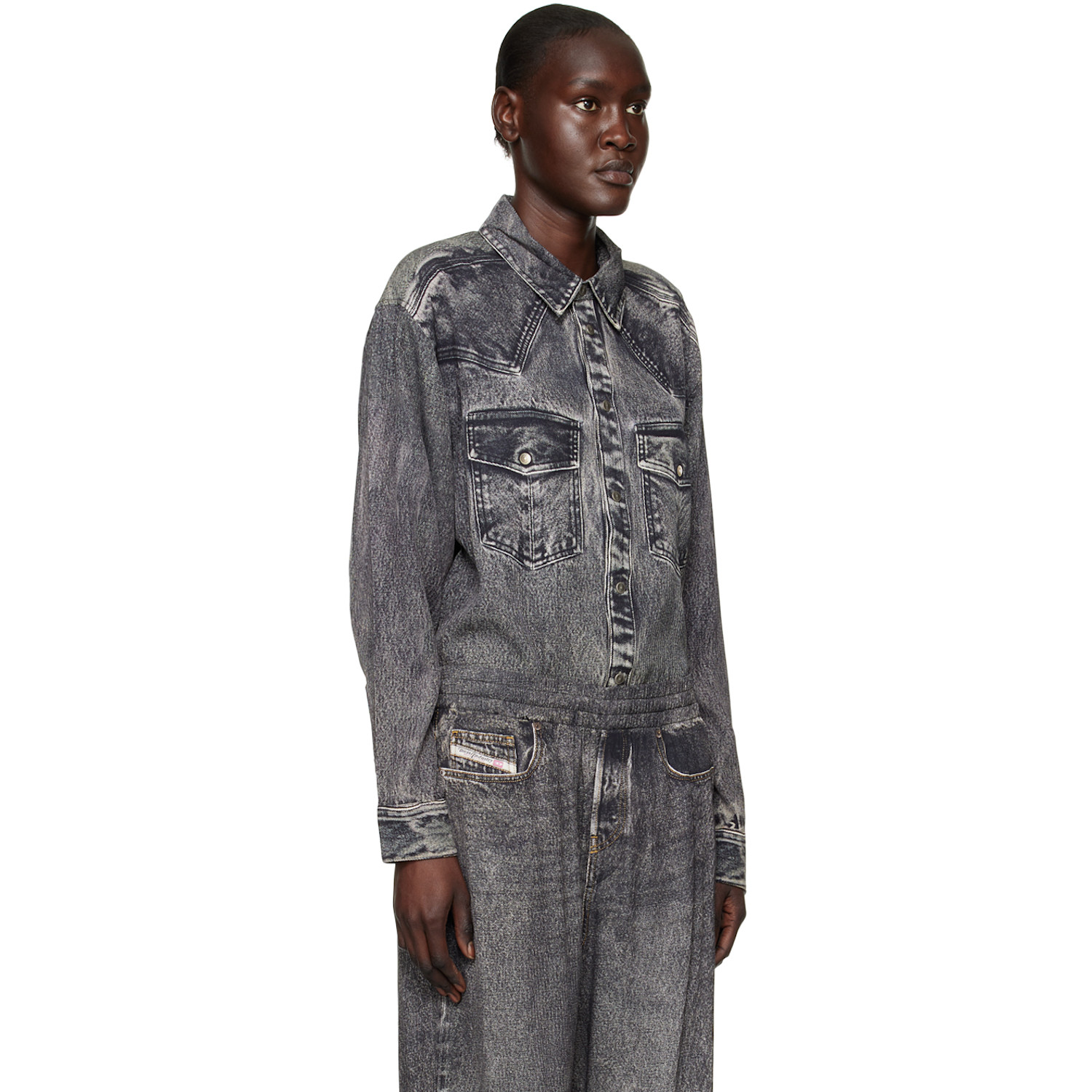  Diesel Gray S-gils-dnm Shirt 
