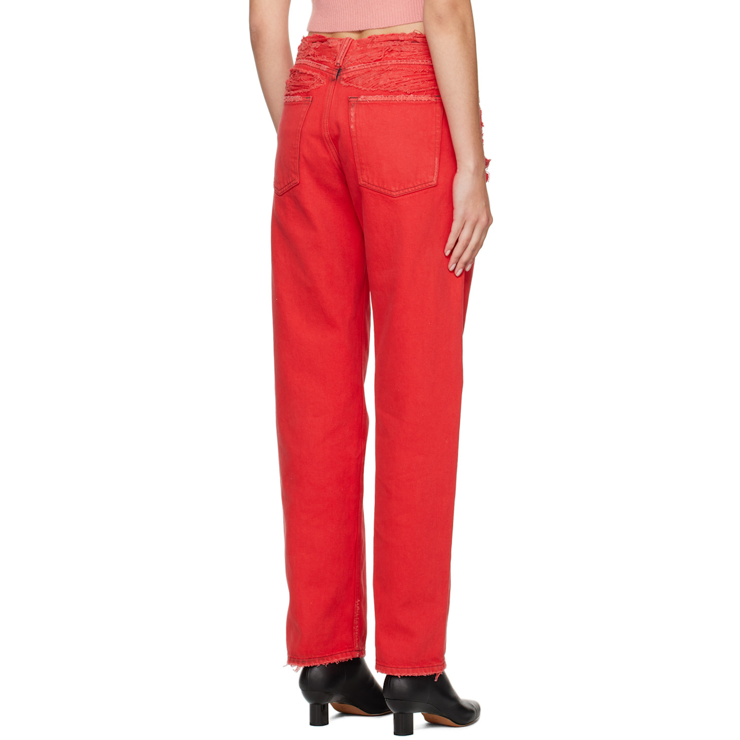  Diesel Red Destroyed Jeans 