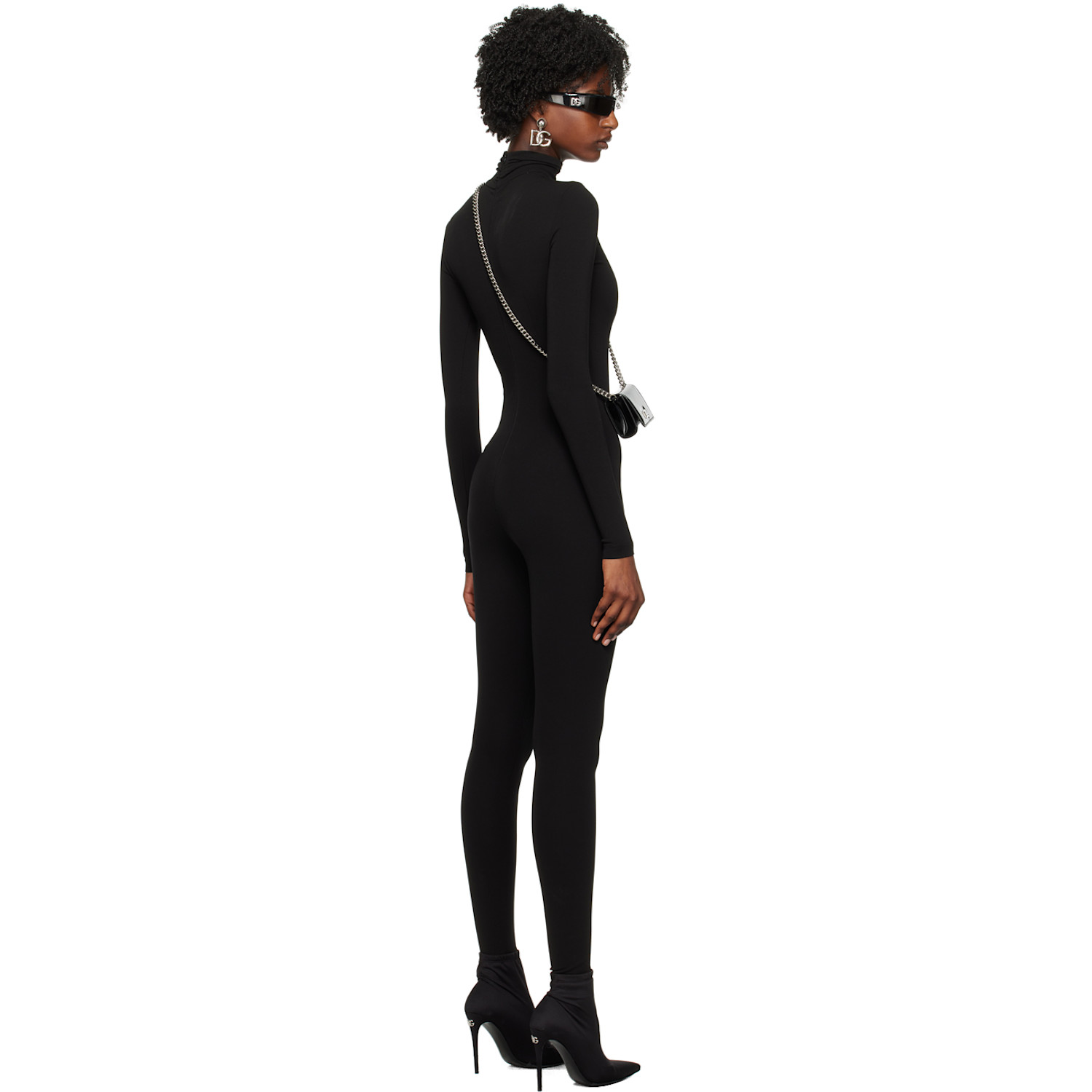  Dolce&gabbana Black Kim Kardashian Edition Turtleneck Jumpsuit 