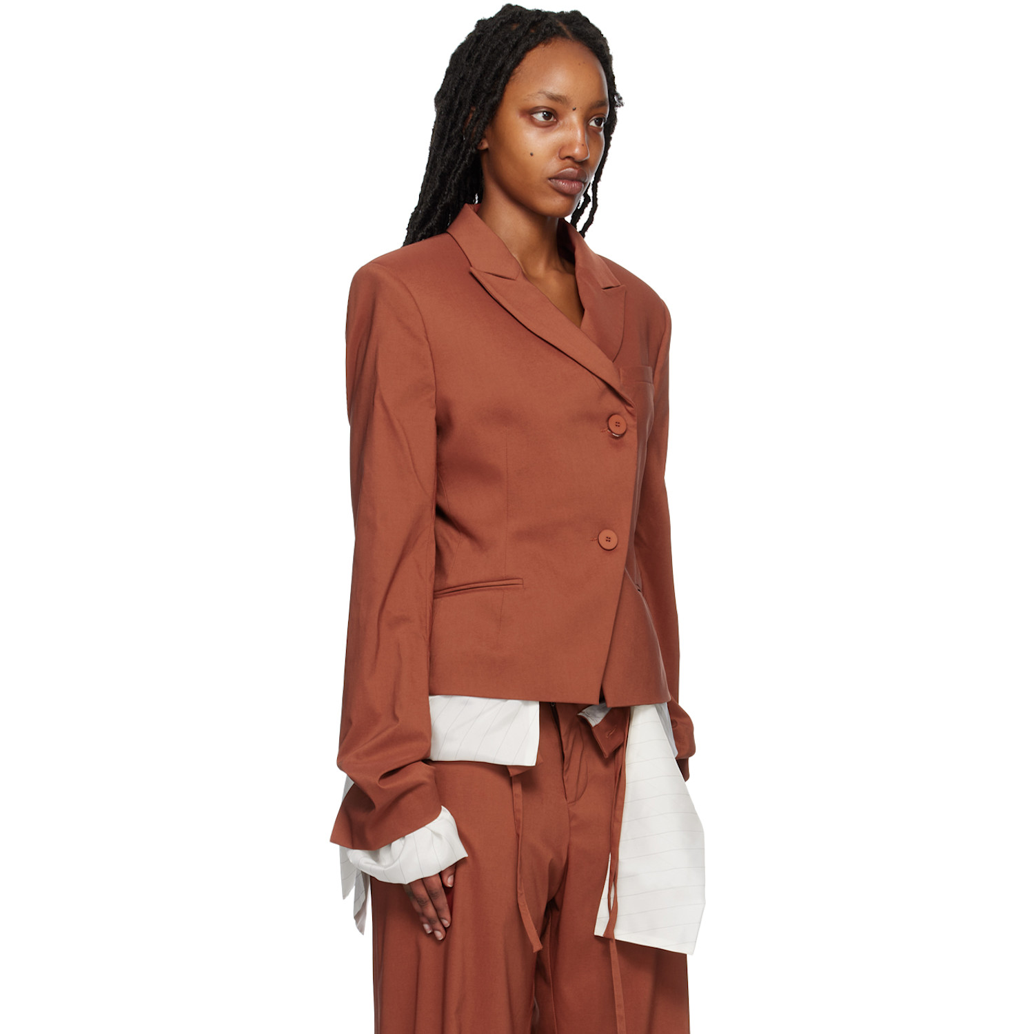  Ottolinger Orange Fitted Reversible Blazer 