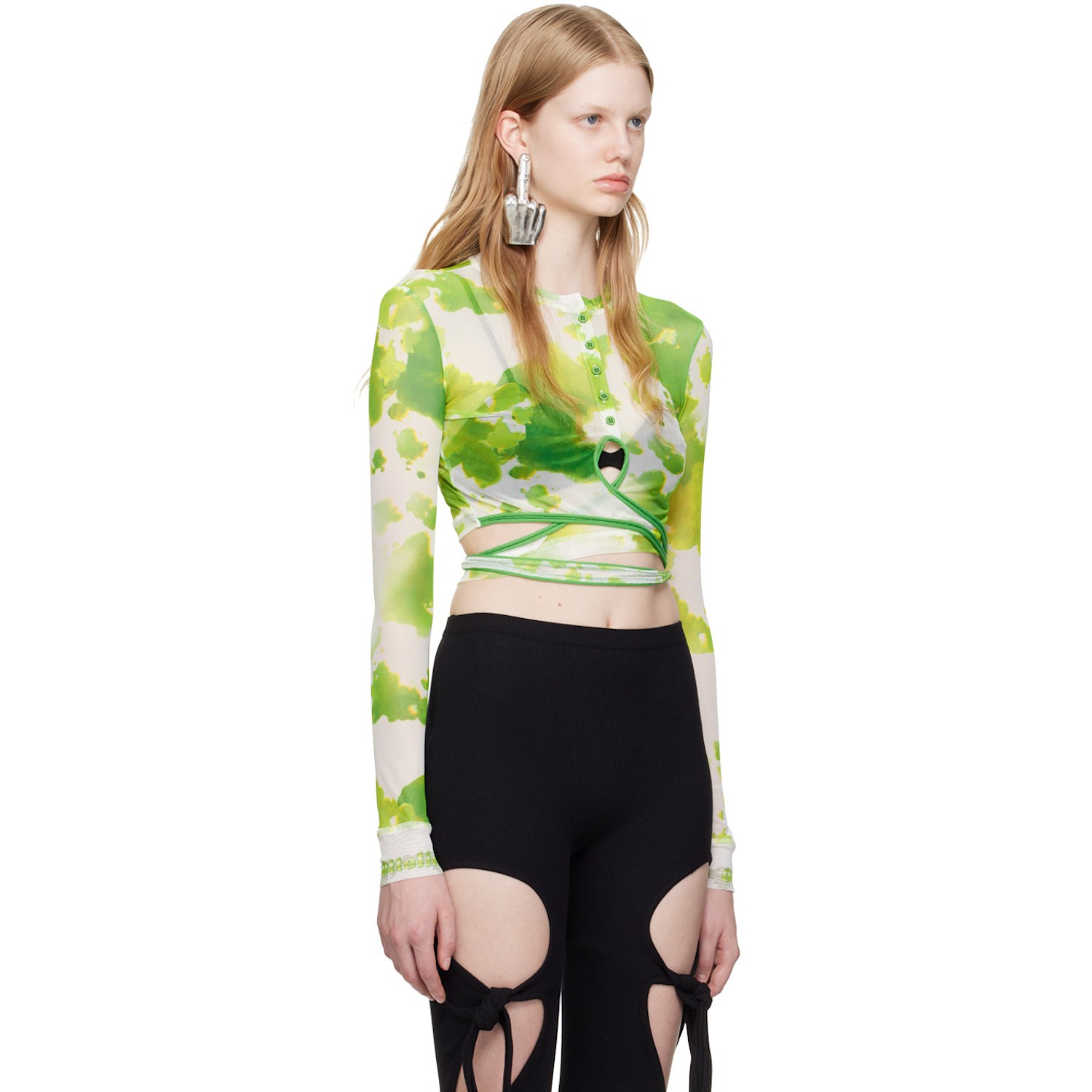  Ottolinger Ssense Exclusive Green Long Sleeve T-shirt 