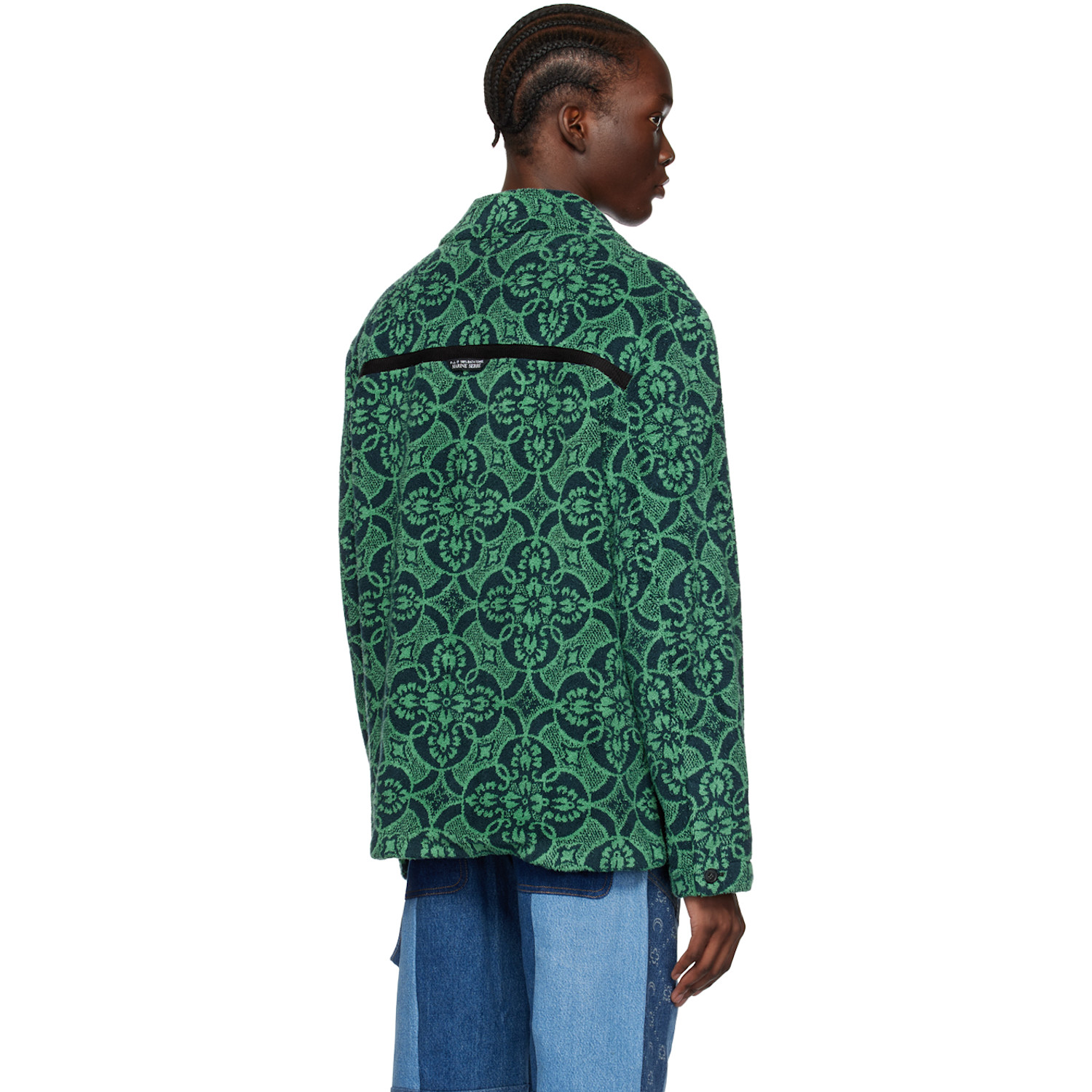  Marine Serre Green & Navy Towels Jacket 
