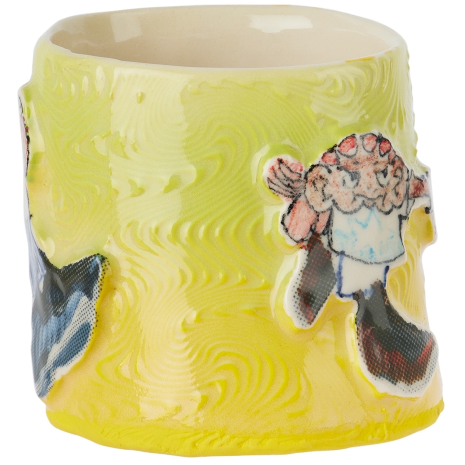  Handle With Care By Christian Moses Green & Yellow Foam Runner Cup 