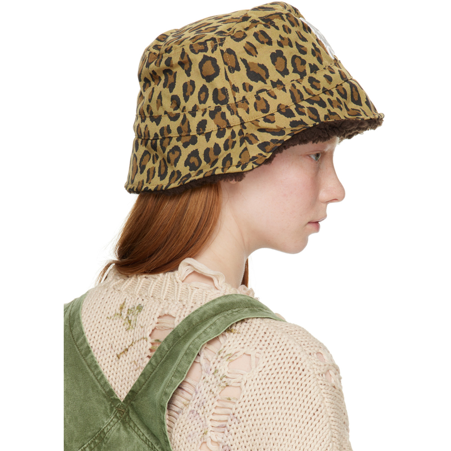  R13 Khaki Leopard Bucket Hat 