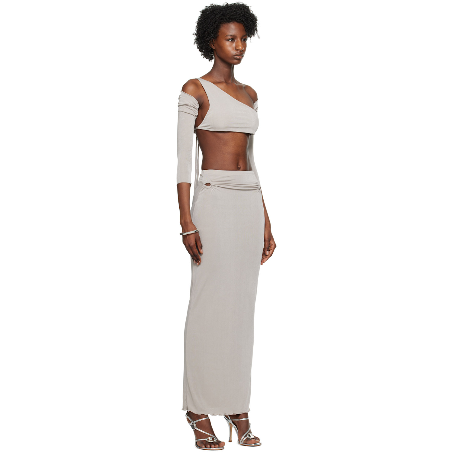  Tyrell Ssense Exclusive Gray Camisole & Maxi Skirt Set 