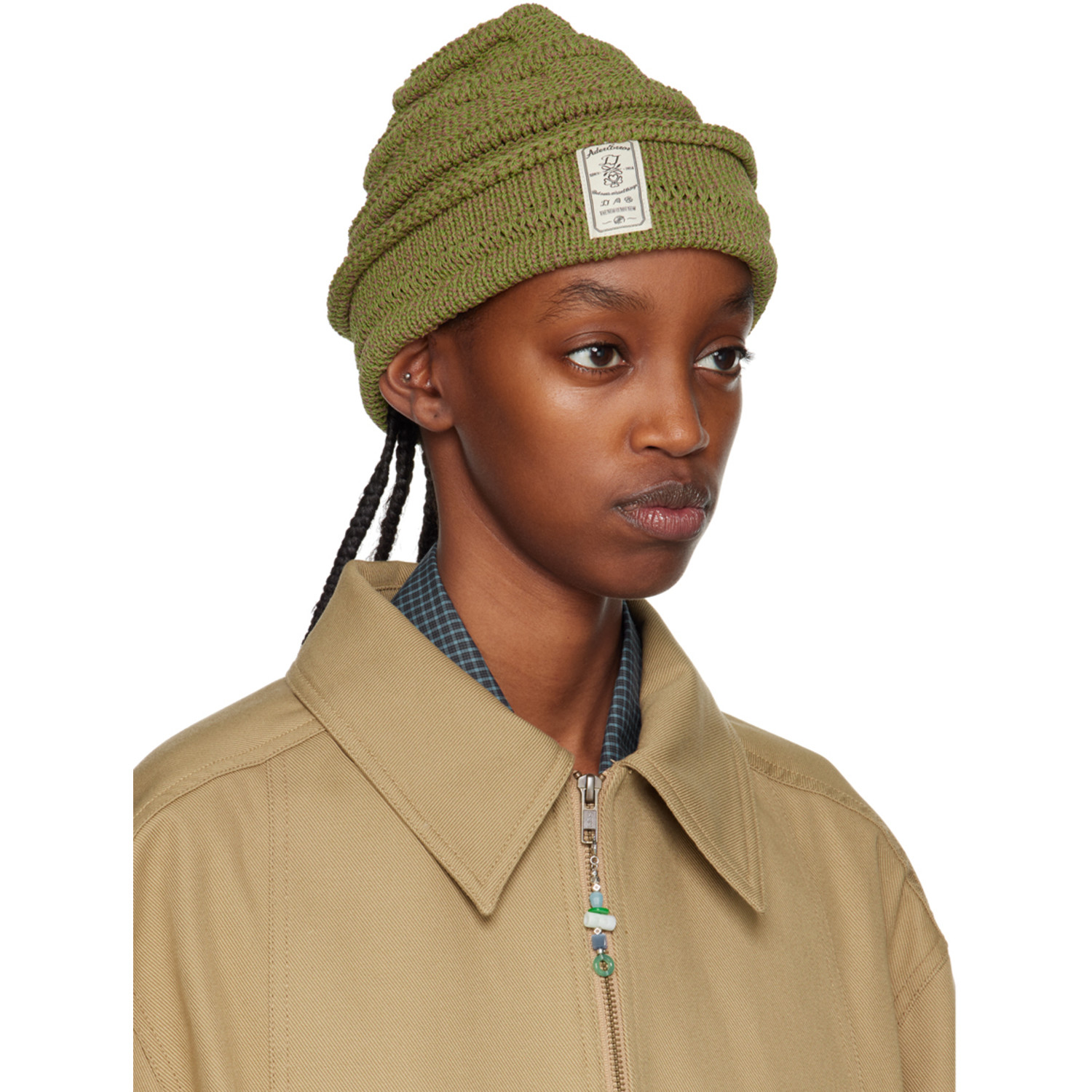 Ader Error Khaki Montblanc Beanie 