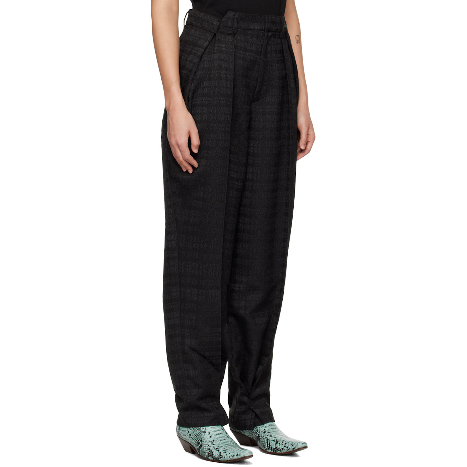  Ader Error Black Ani Trousers 