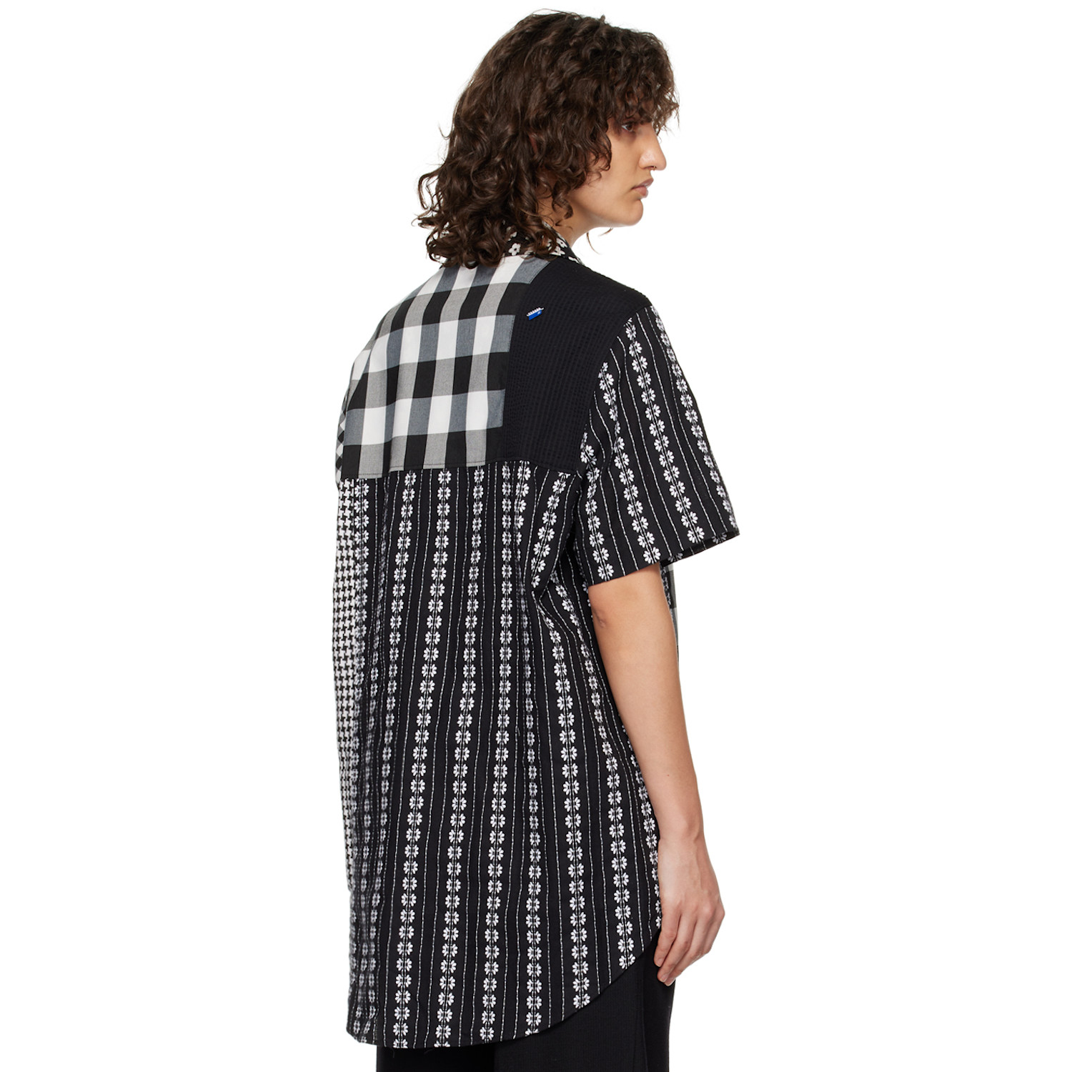  Ader Error Black & White Paneled Shirt 