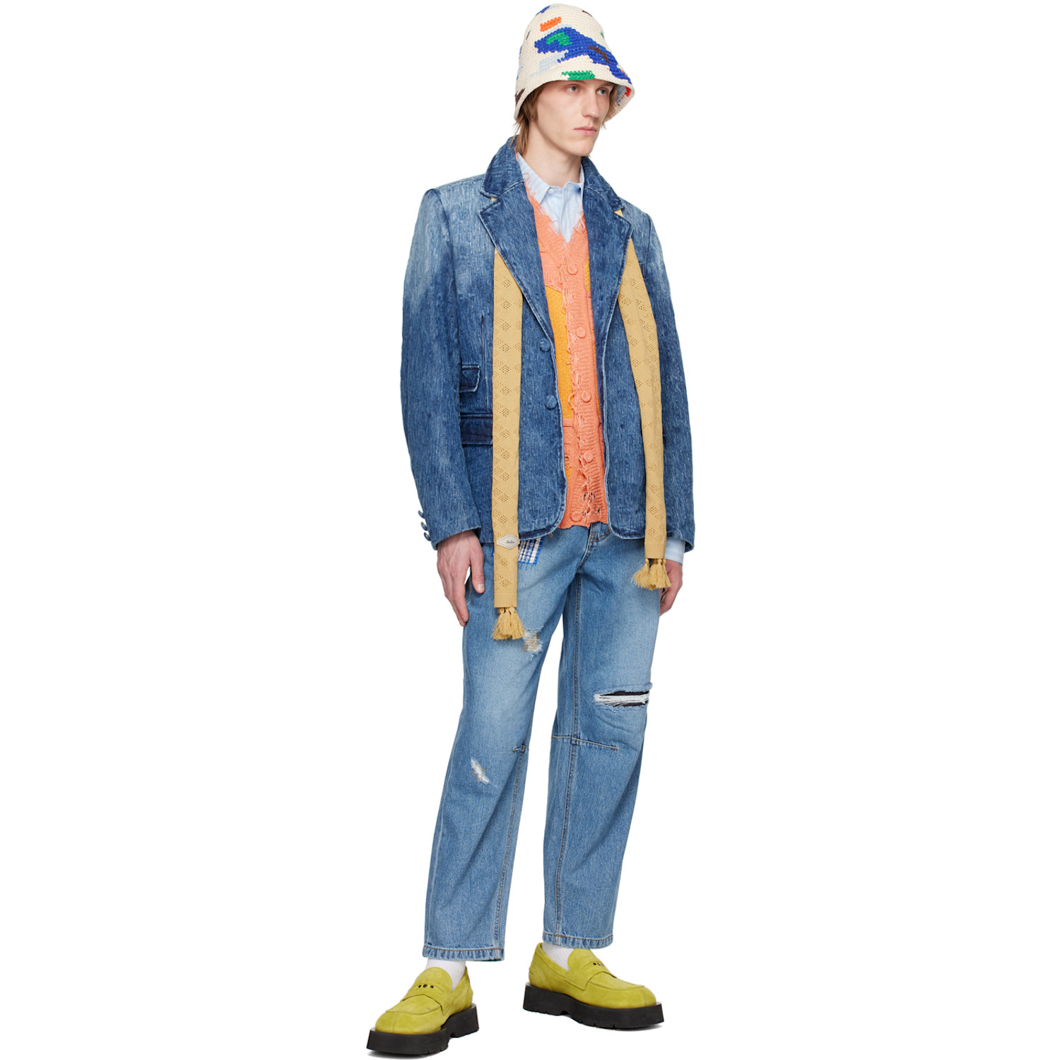  Ader Error Yellow Fluic Scarf 