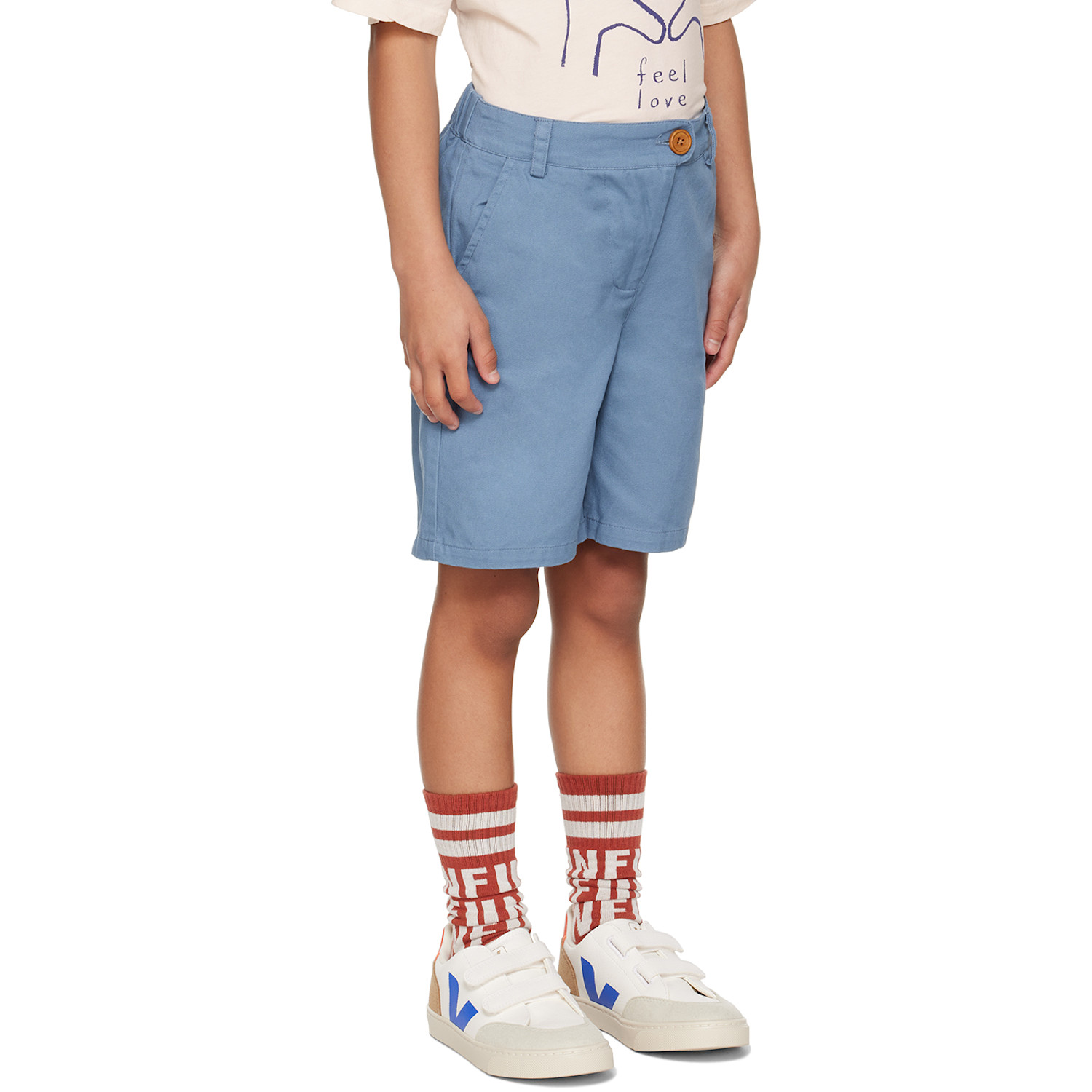  Wander & Wonder Kids Blue Four-pocket Shorts 