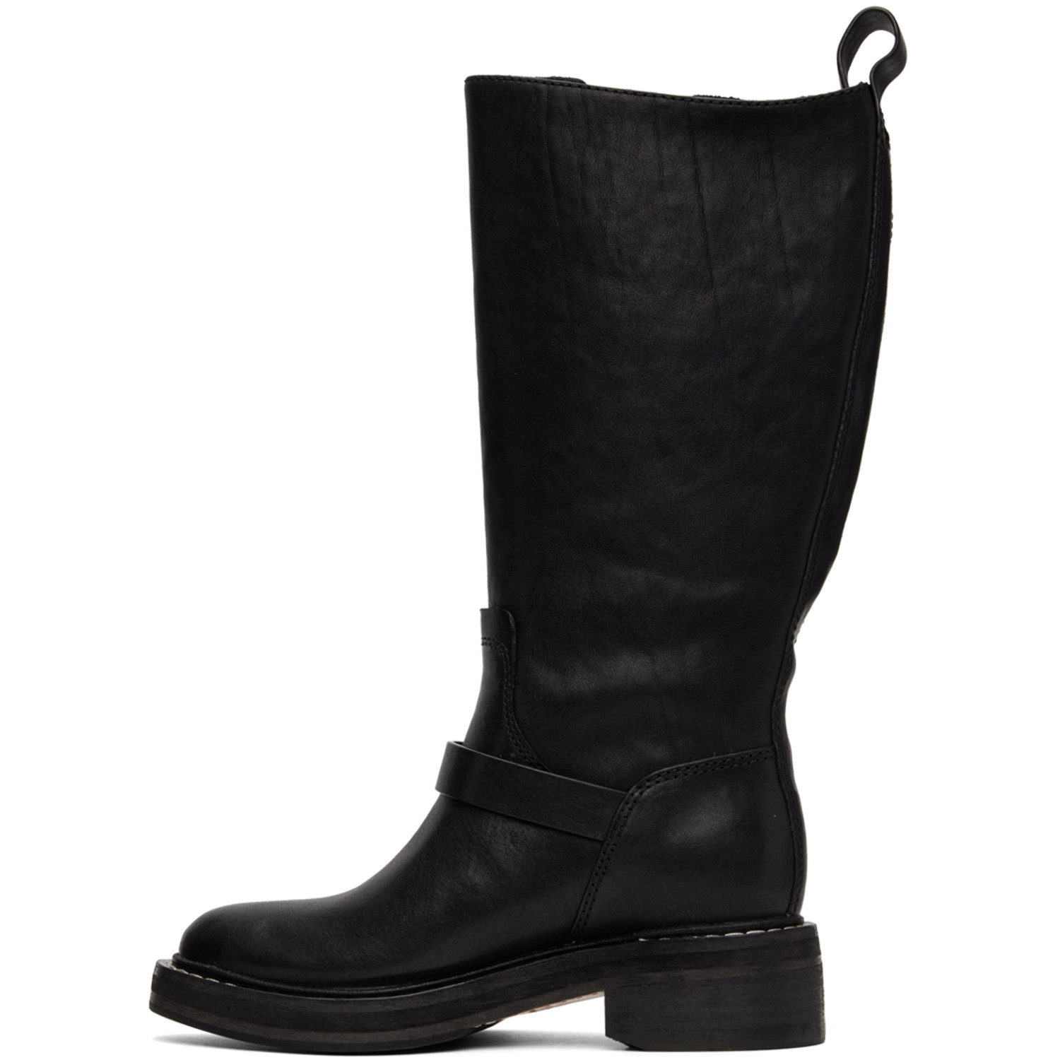  Rag & Bone Black Moto Tall Boots 