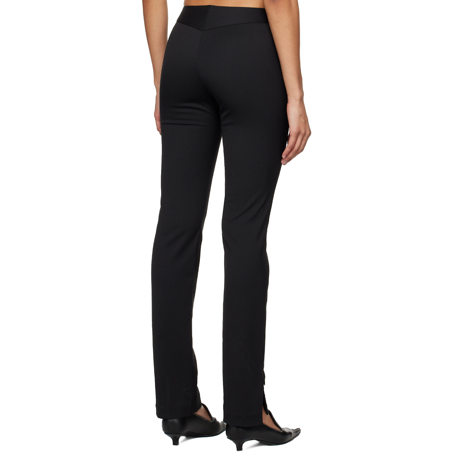  Filippa K Black Slim Zip Trousers 