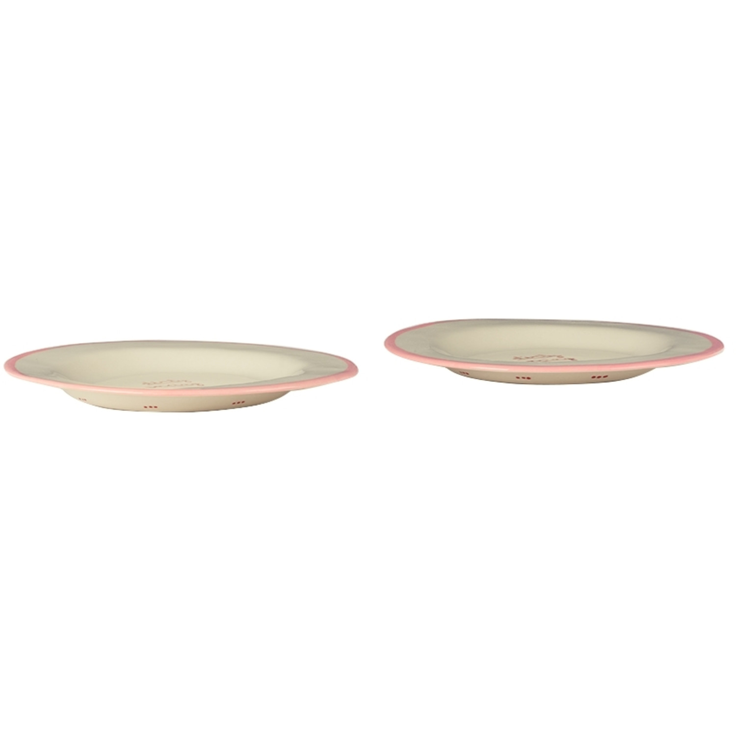  Laetitia Rouget Pink & Red 'dirty Dancing' Dessert Plate Set 