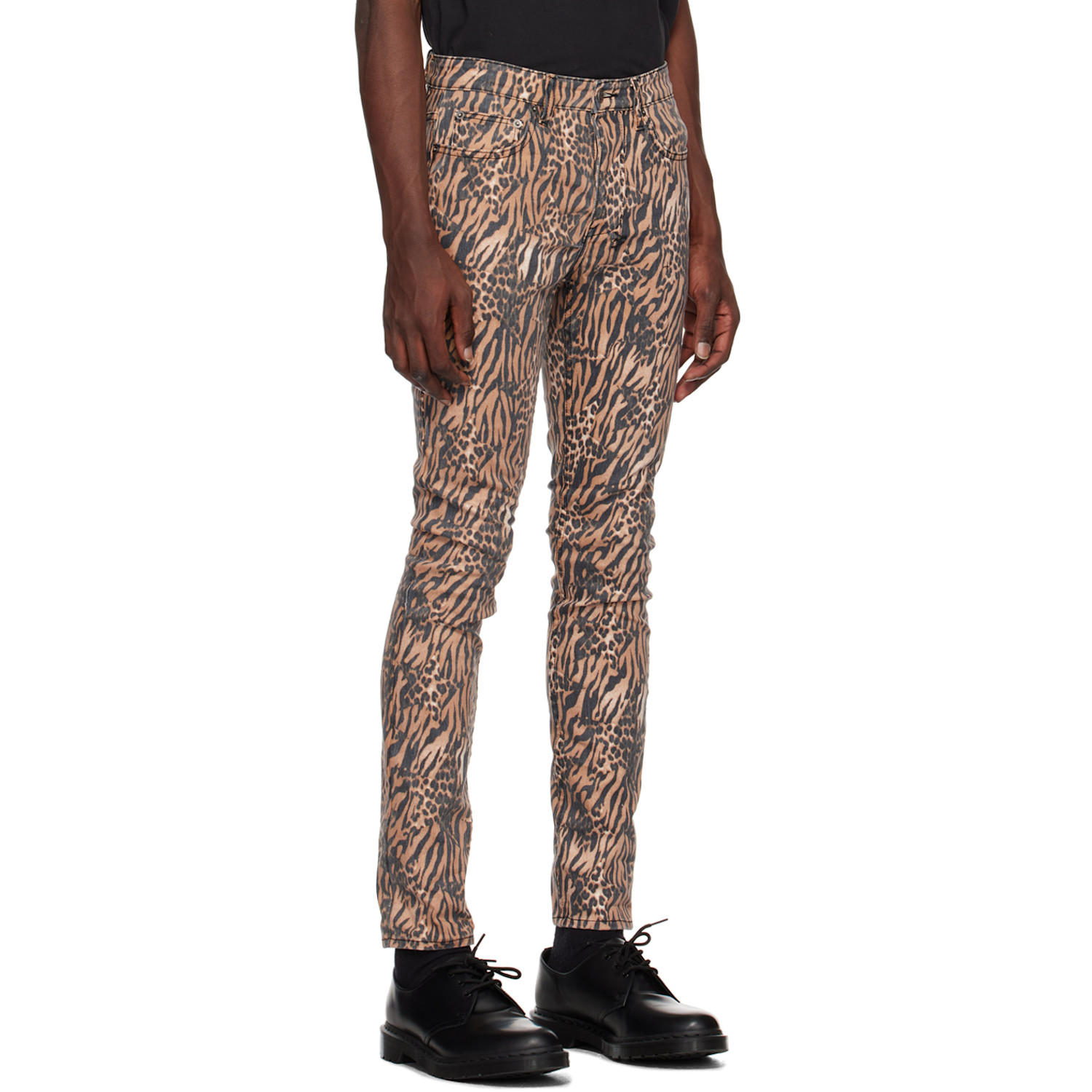  Ksubi Beige & Black Chitch Zoo Jeans 