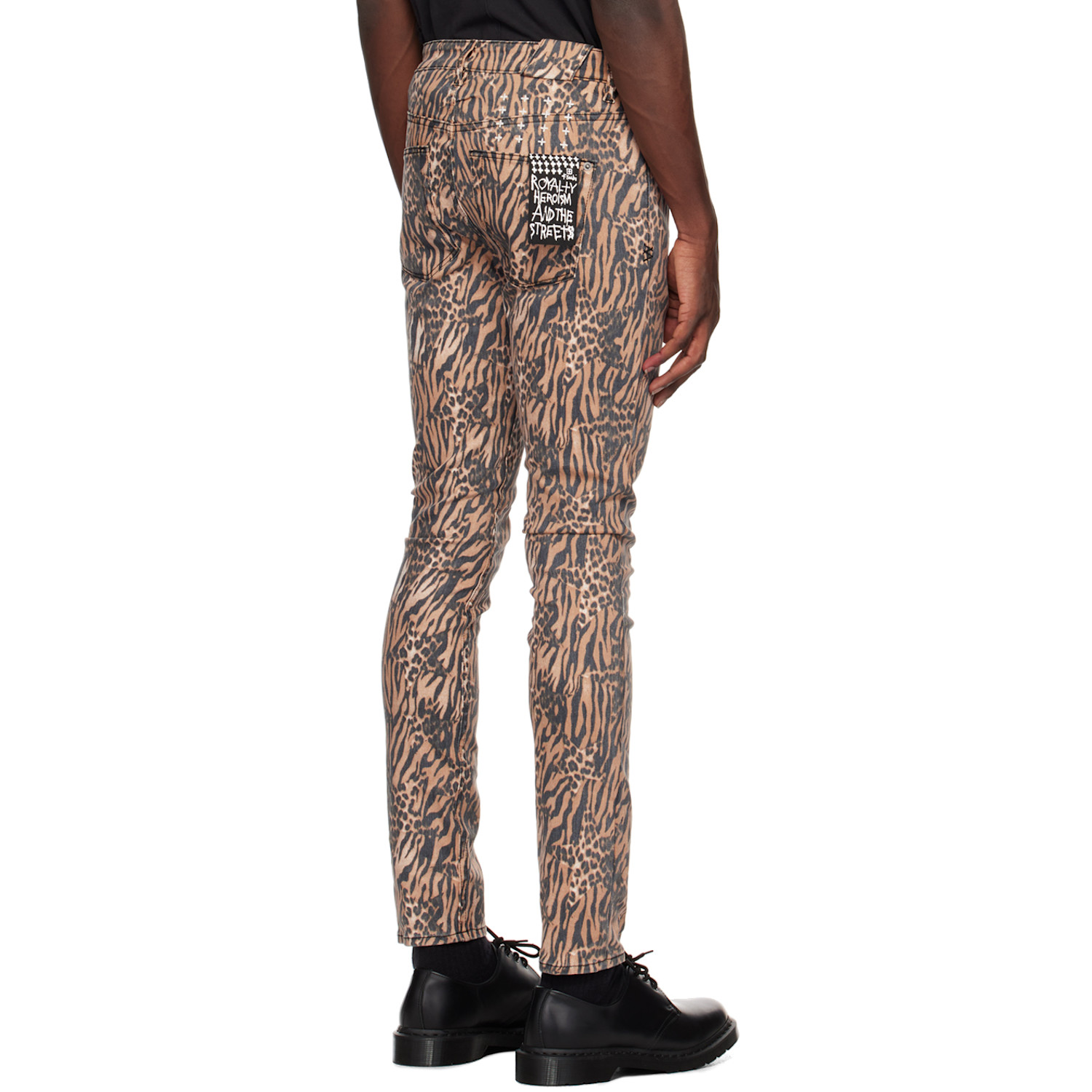  Ksubi Beige & Black Chitch Zoo Jeans 