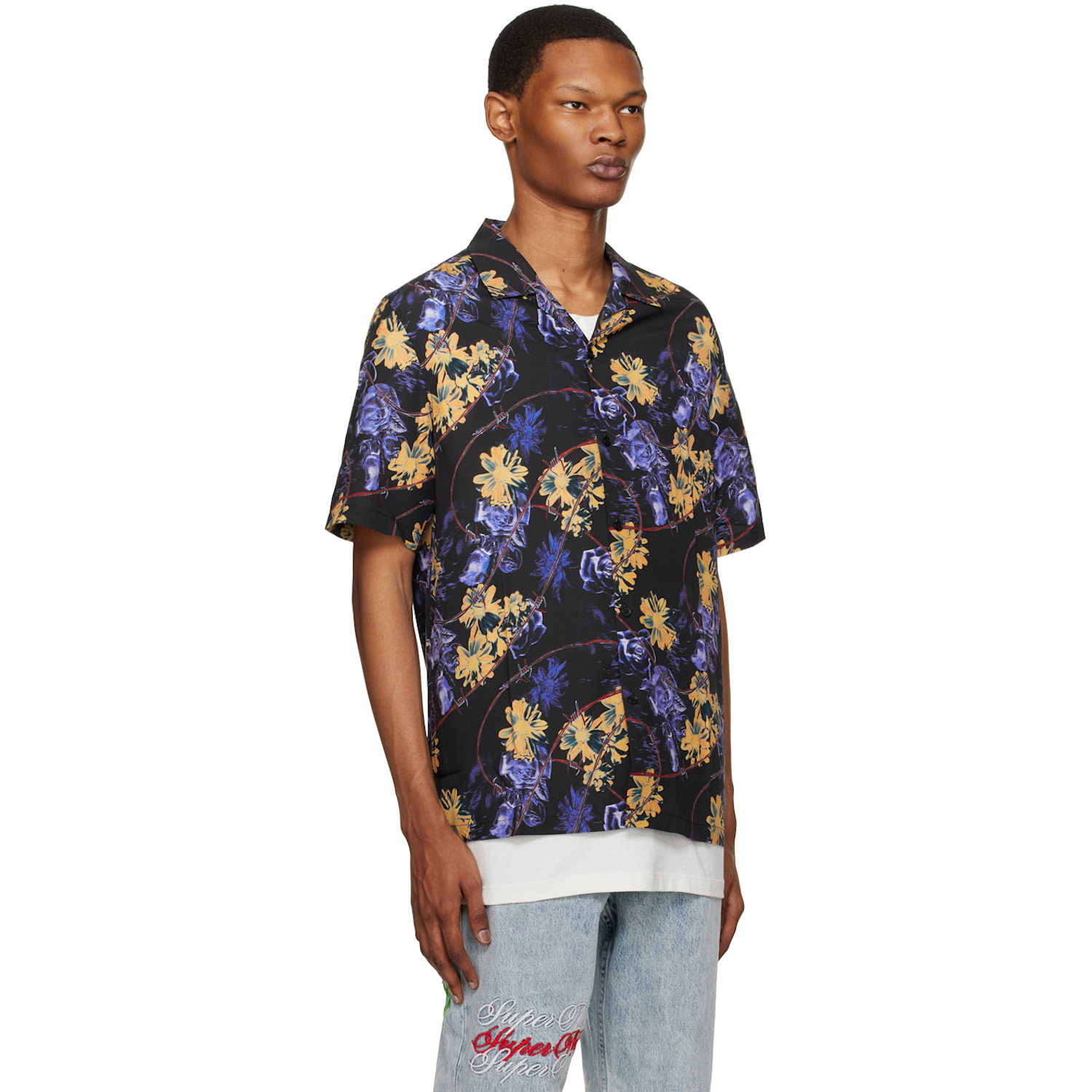  Ksubi Black Hyperflower Shirt 