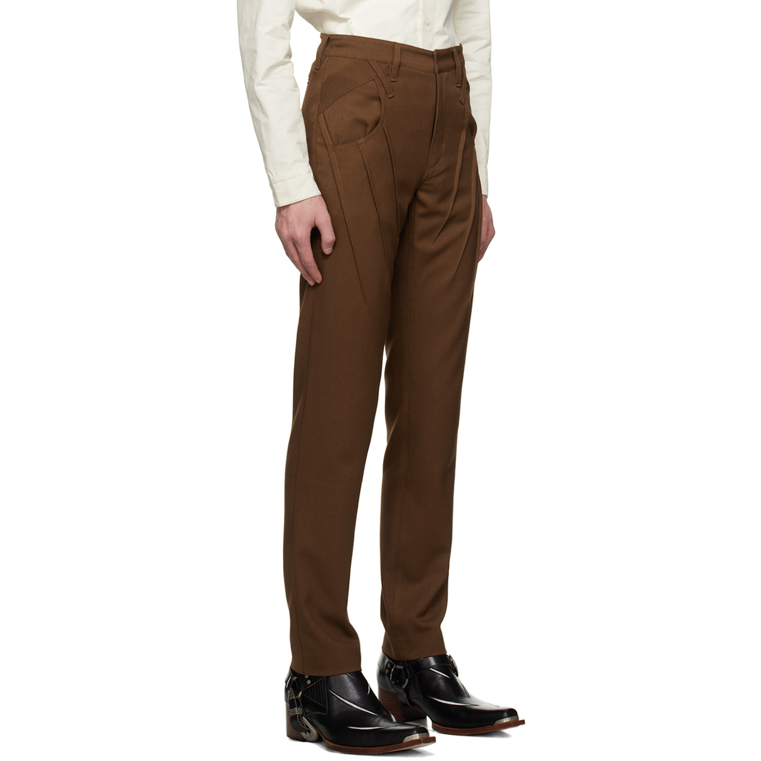  Juntae Kim Ssense Exclusive Brown Trousers 
