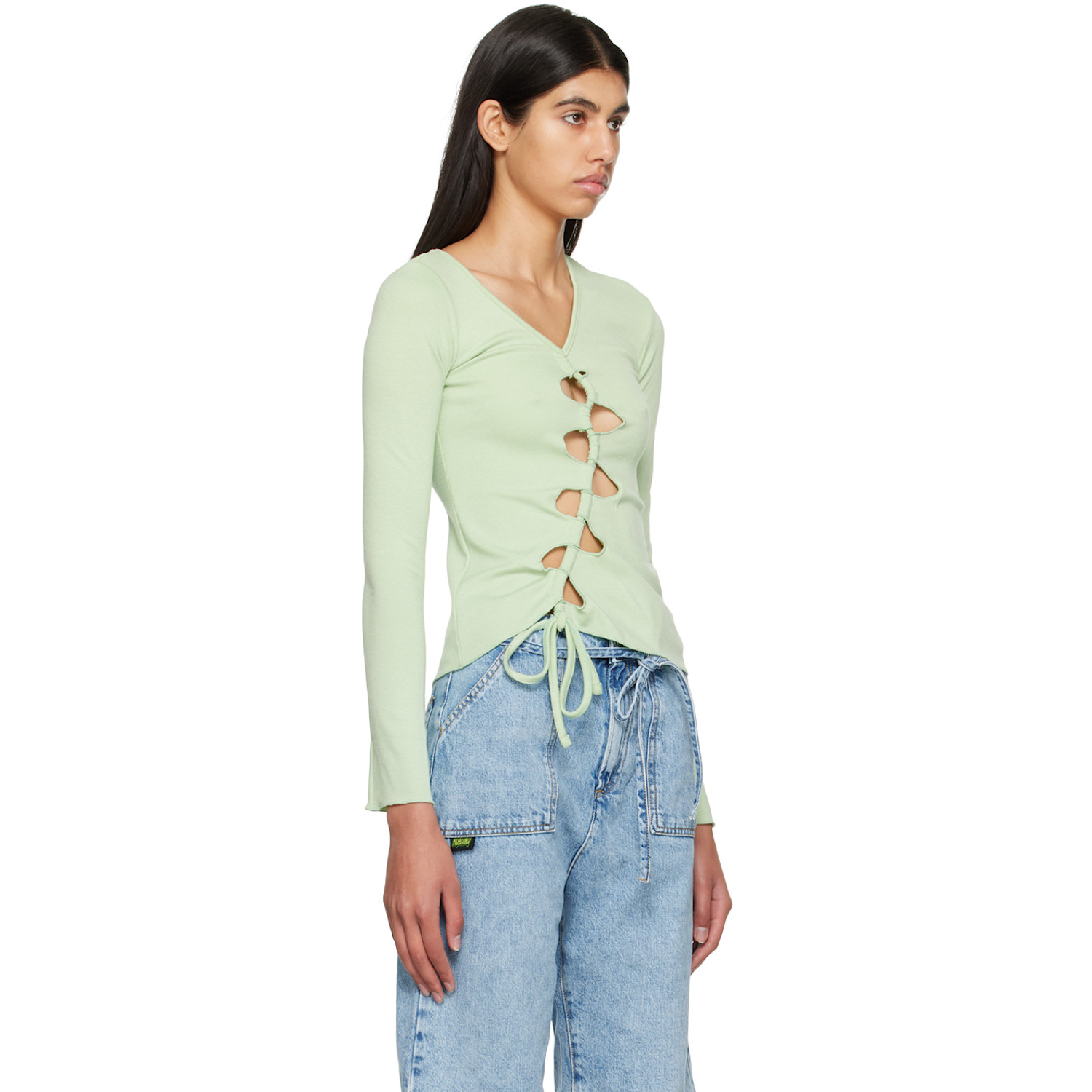  Avavav Ssense Exclusive Green Long Sleeve T-shirt 