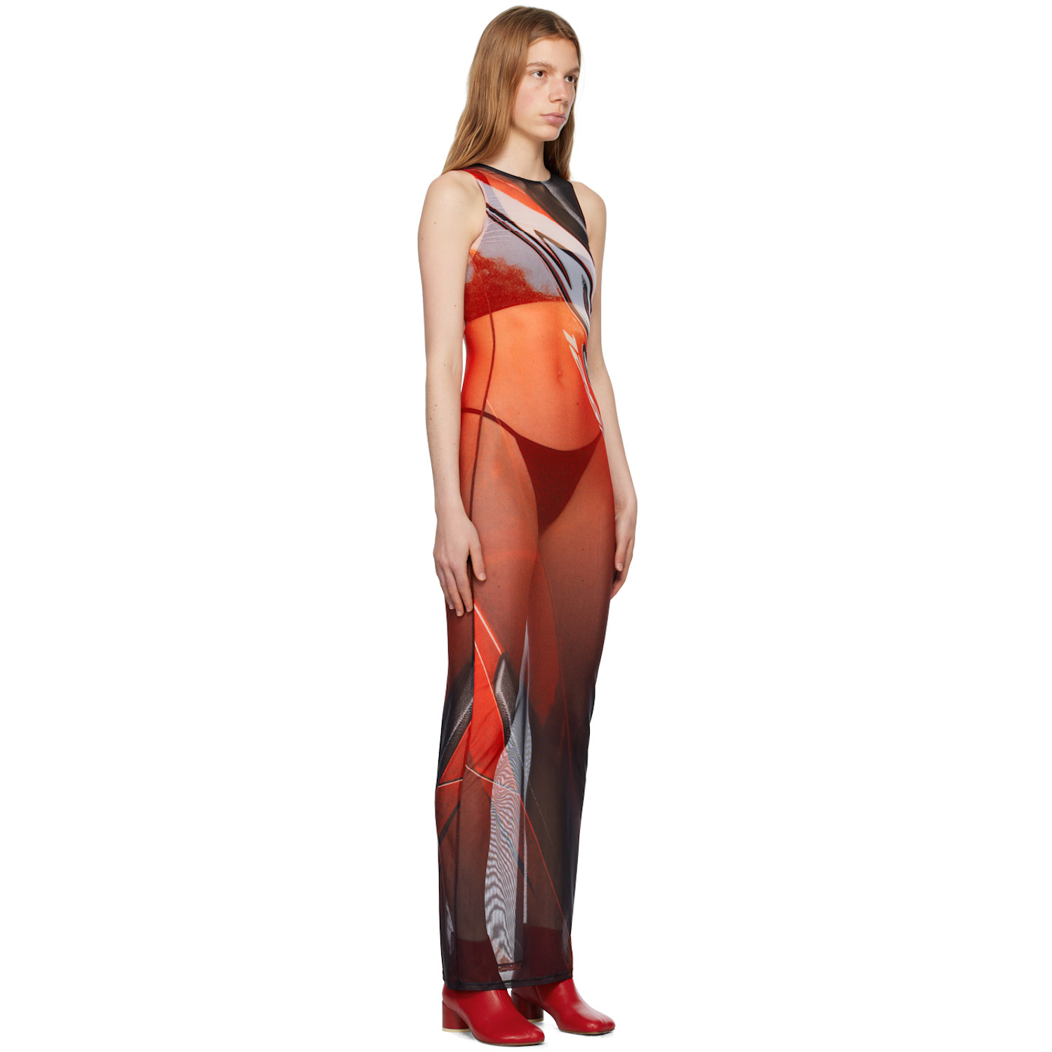  Tara Hakin Ssense Exclusive Red Cardigan & Maxi Dress Set 
