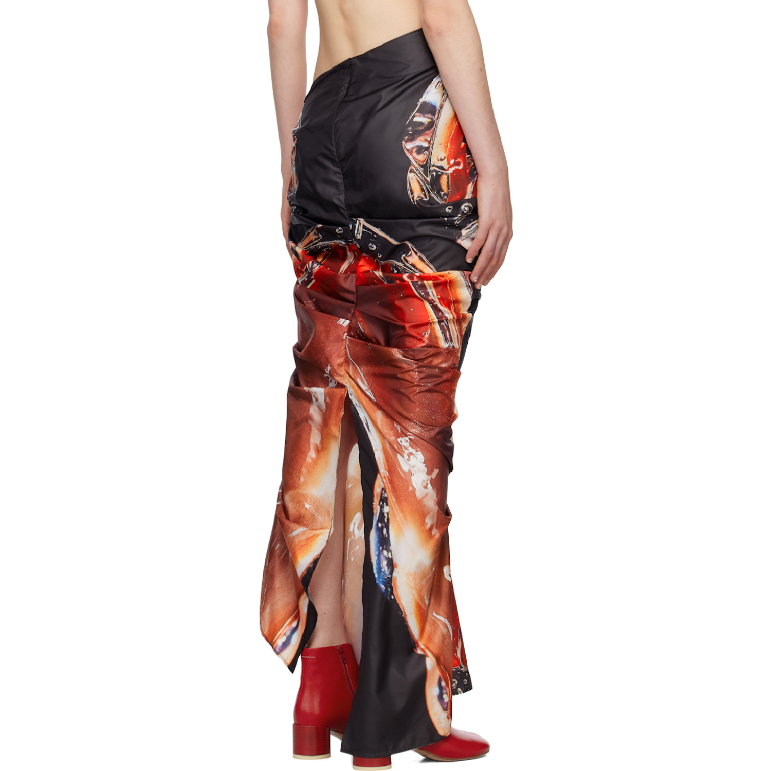  Tara Hakin Ssense Exclusive Red Mermaid Maxi Skirt 