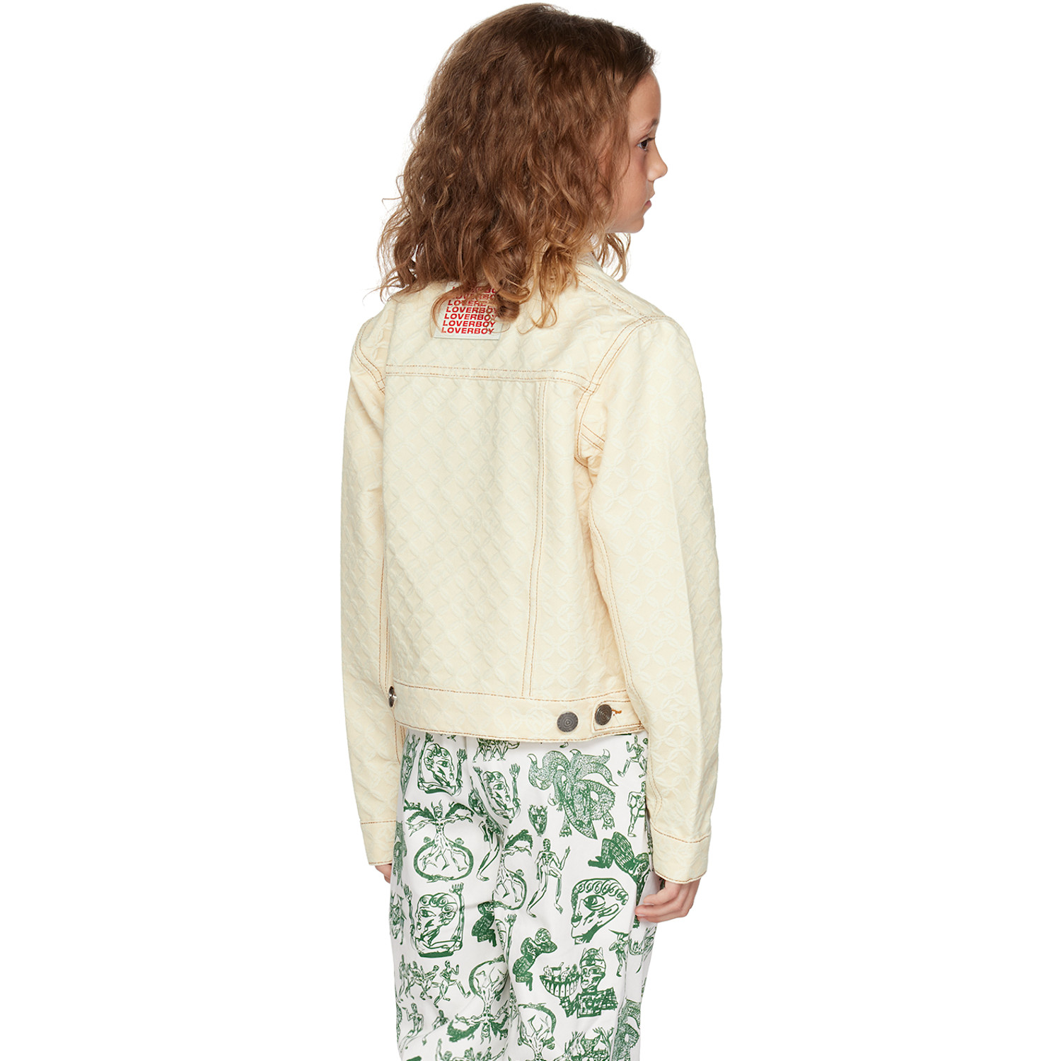 Charles Jeffrey Loverboy Ssense Exclusive Kids Beige Denim Jacket 