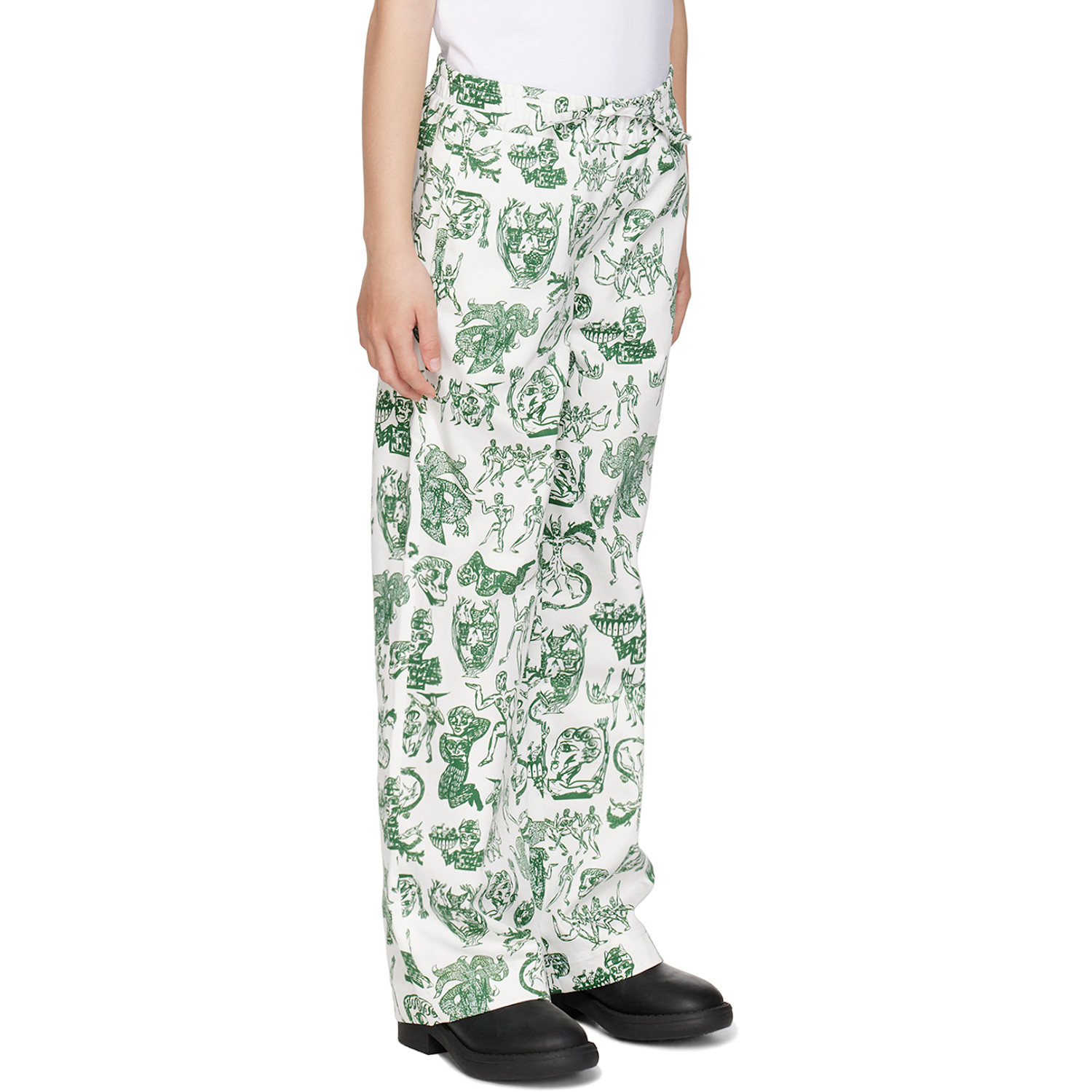  Charles Jeffrey Loverboy Ssense Exclusive Kids Green Trousers 