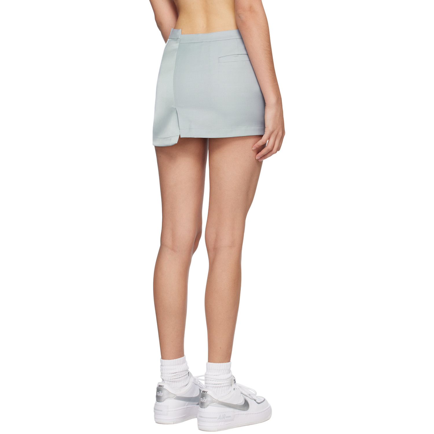  Feng Chen Wang Gray Asymmetric Miniskirt 