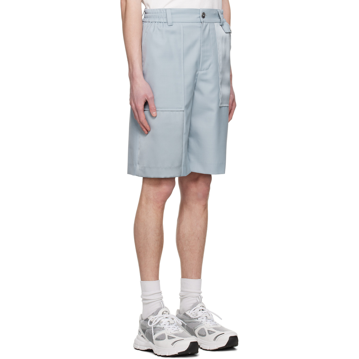  Feng Chen Wang Gray Panel Shorts 