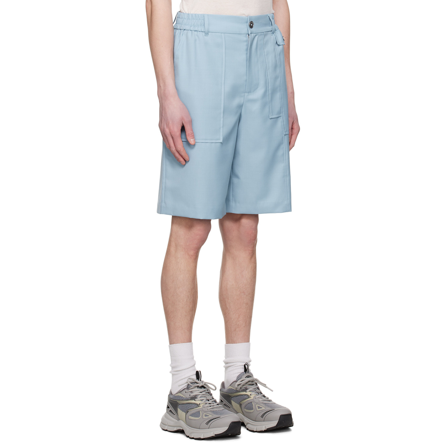  Feng Chen Wang Blue Panel Shorts 