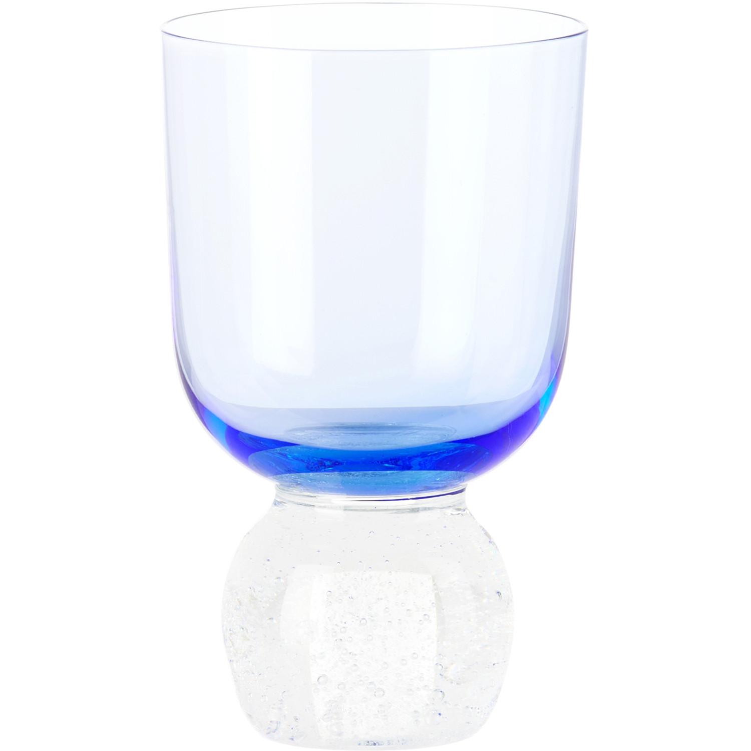  Misette Blue Bubble Glass Tumbler 