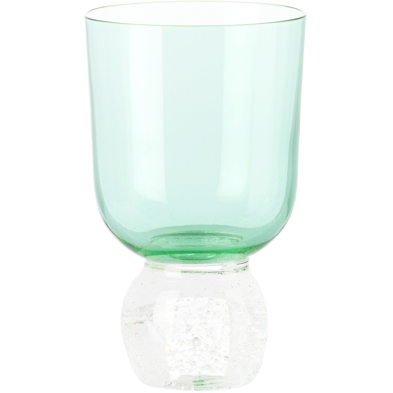  Misette Green Bubble Glass Tumbler 