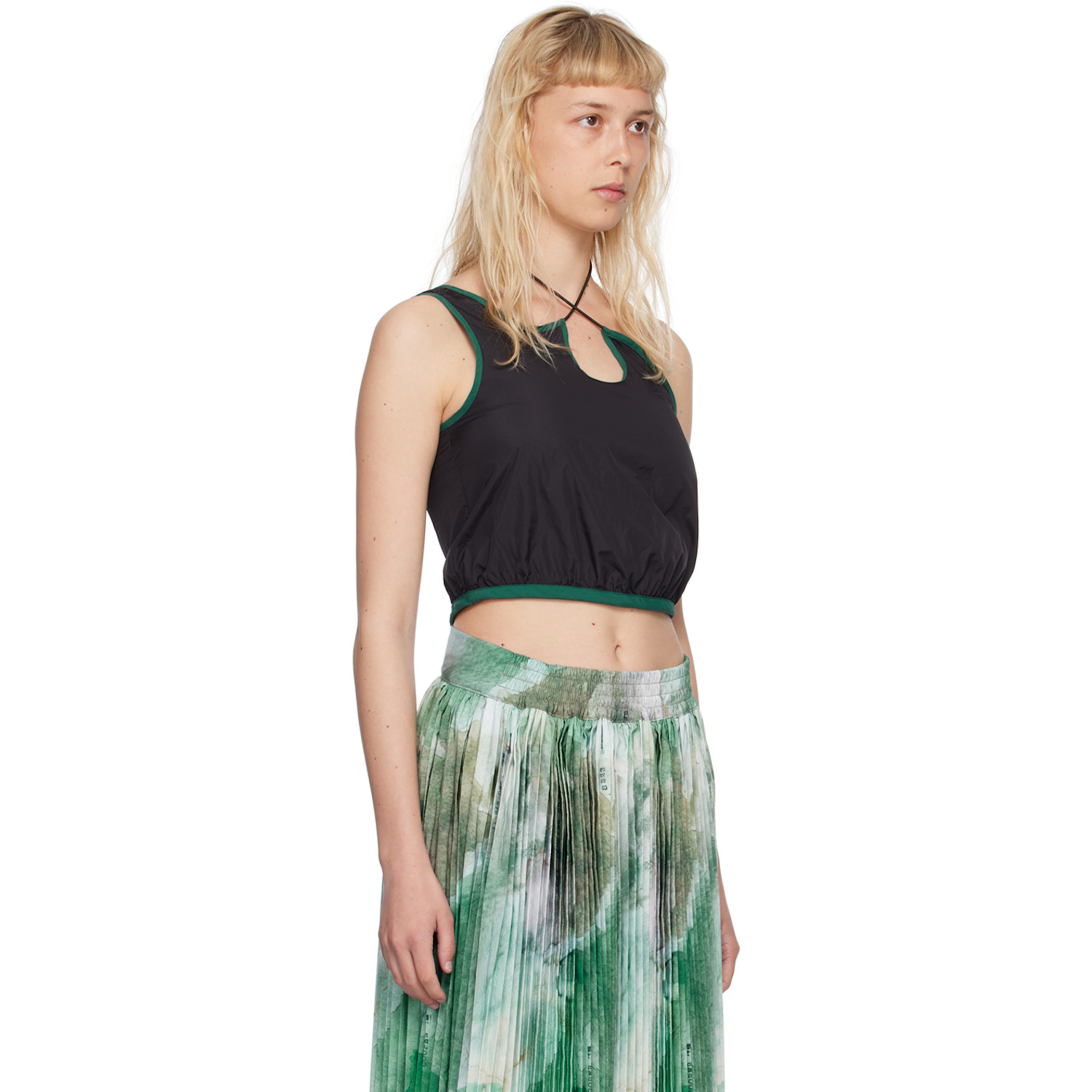  Reese Cooper Black Single-shoulder Tank Top 