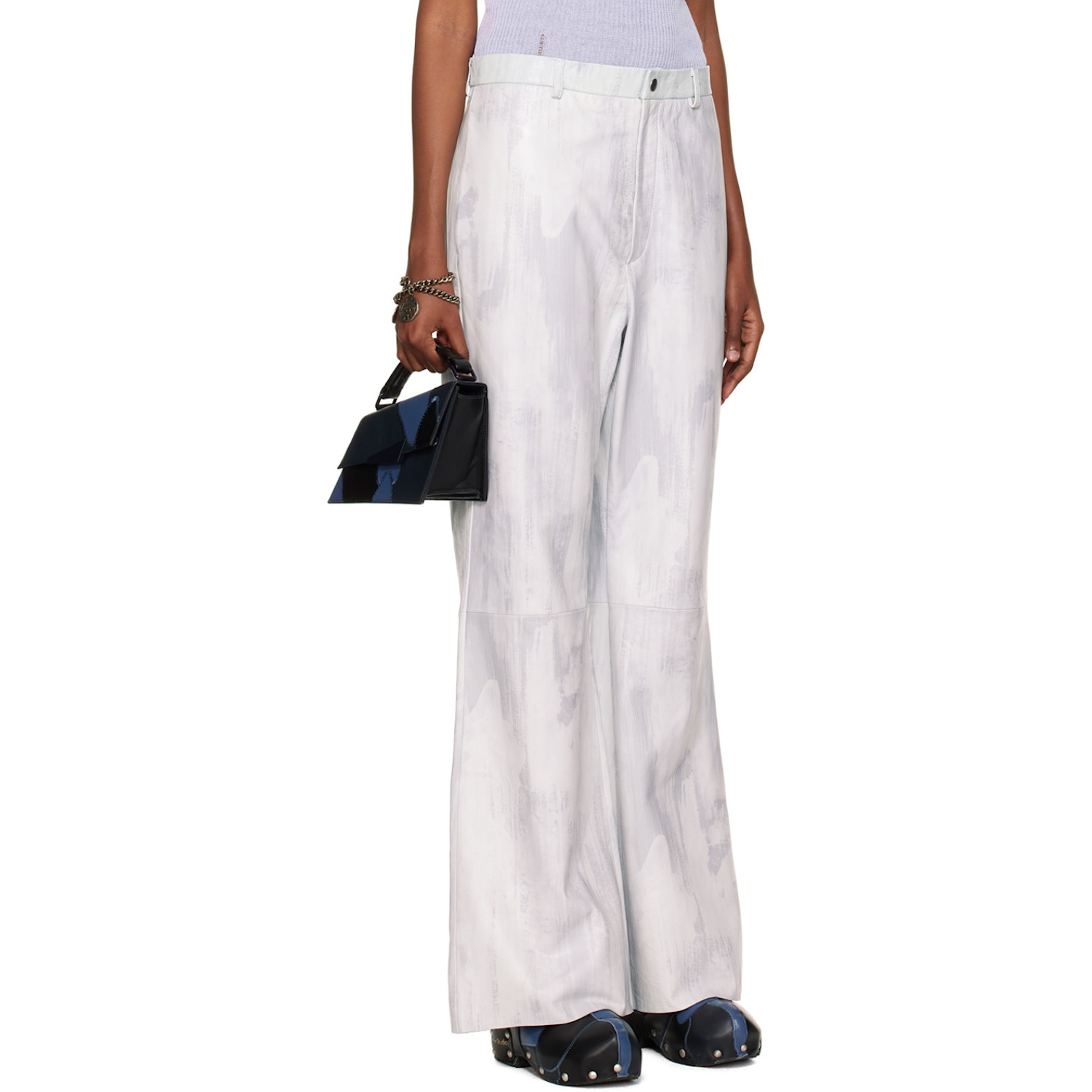  Acne Studios Ssense Exclusive White Leather Trousers 
