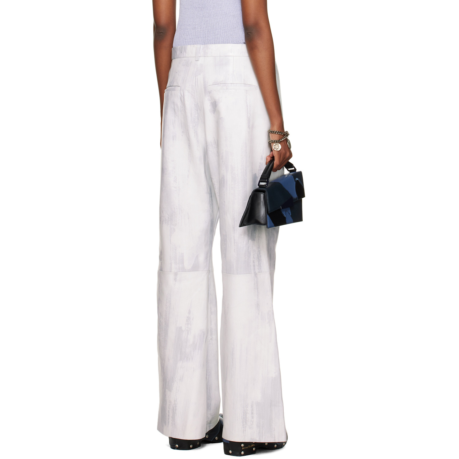  Acne Studios Ssense Exclusive White Leather Trousers 