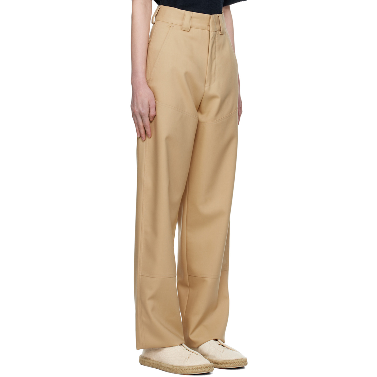  Zegna Beige Workwear Trousers 