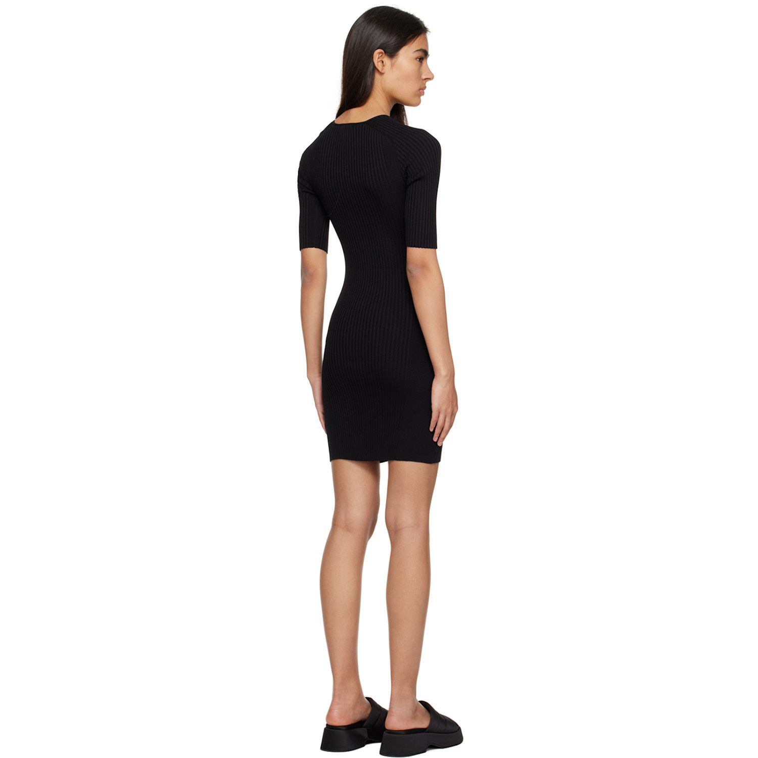  Ganni Black Cutout Minidress 