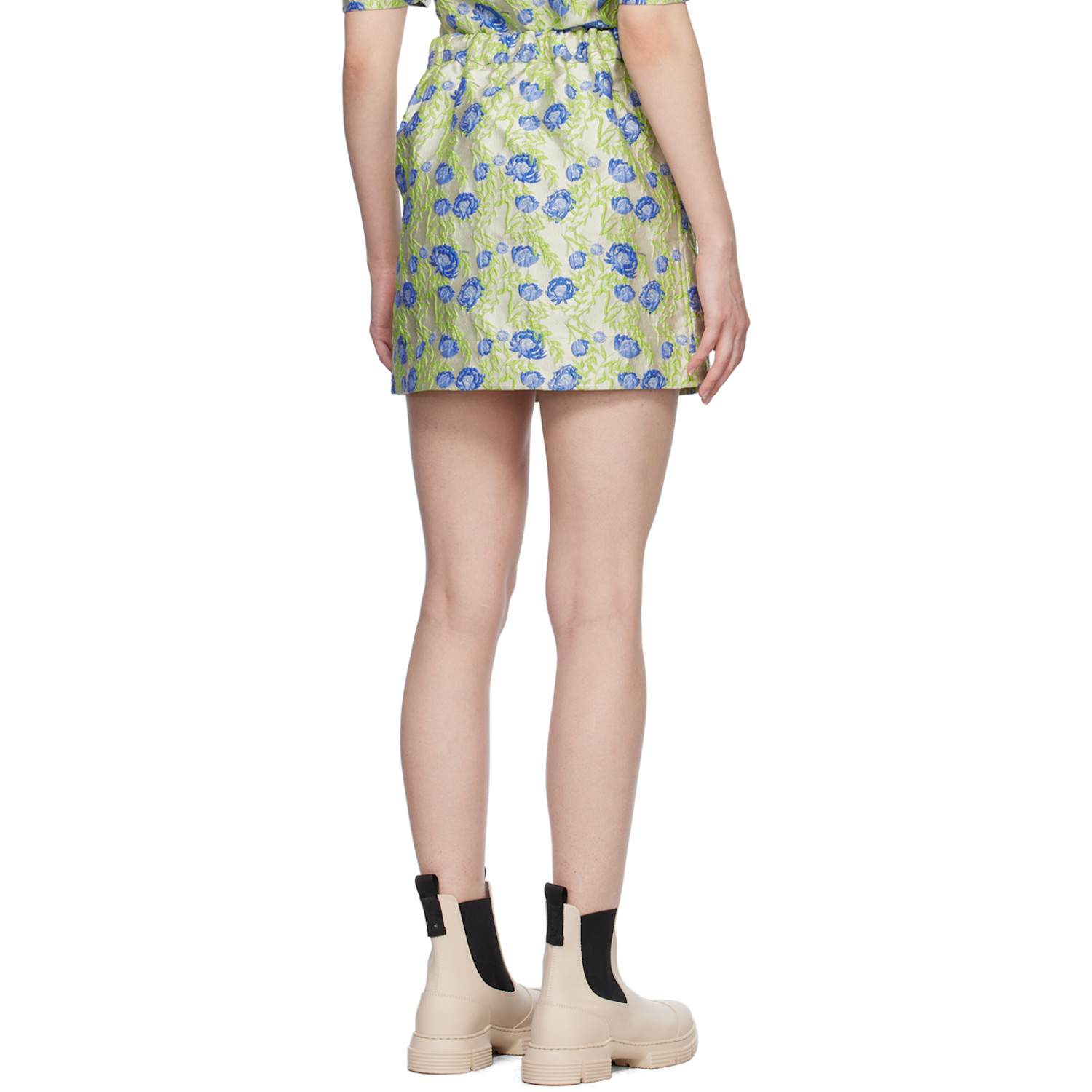  Ganni Gray 3d Miniskirt 