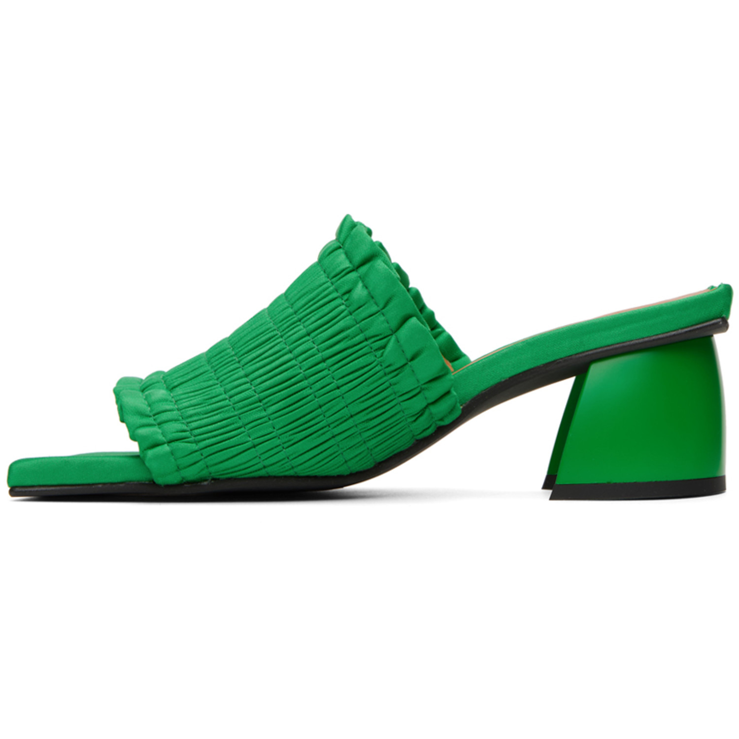  Ganni Green Smock Mules 