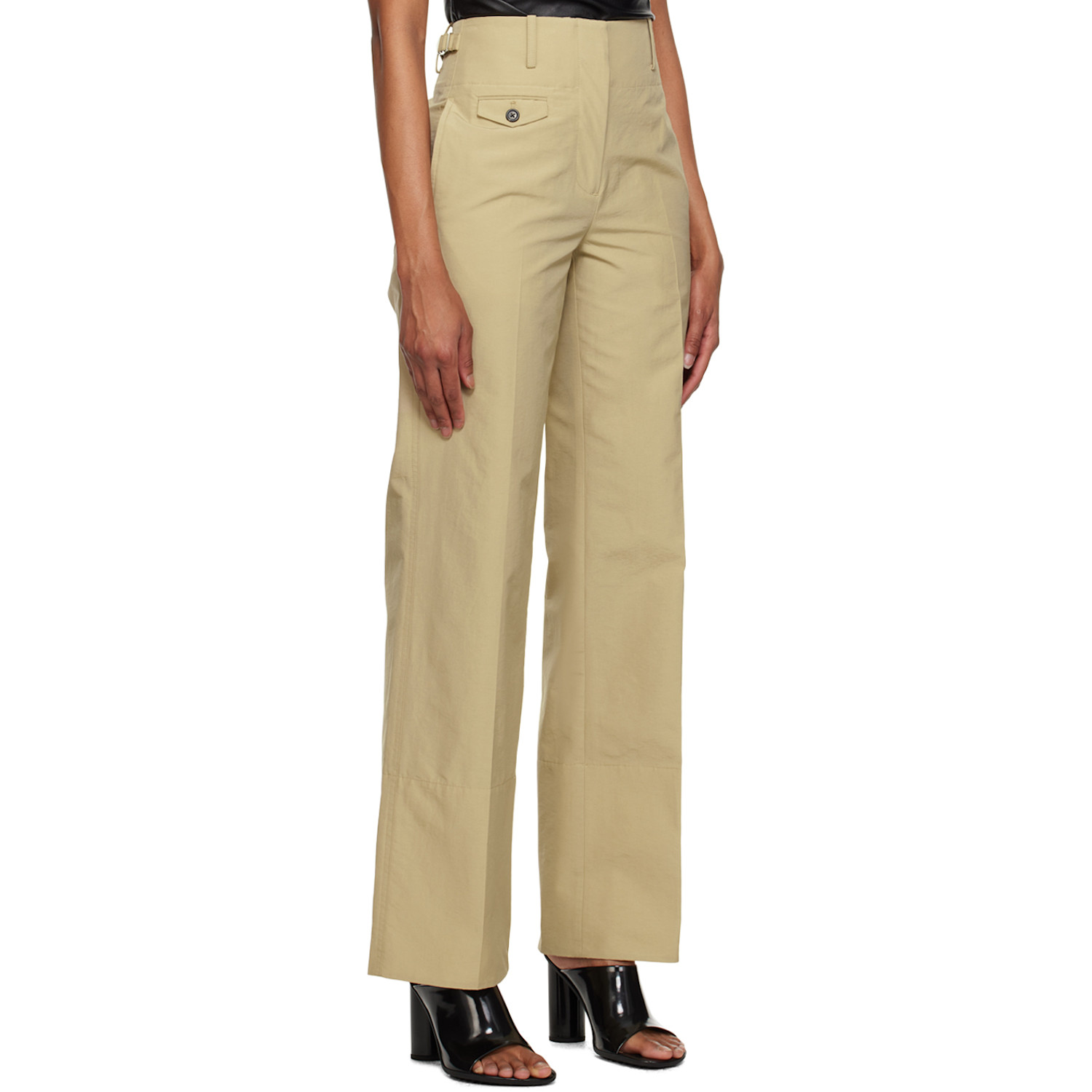  Helmut Lang Beige Utility Trousers 