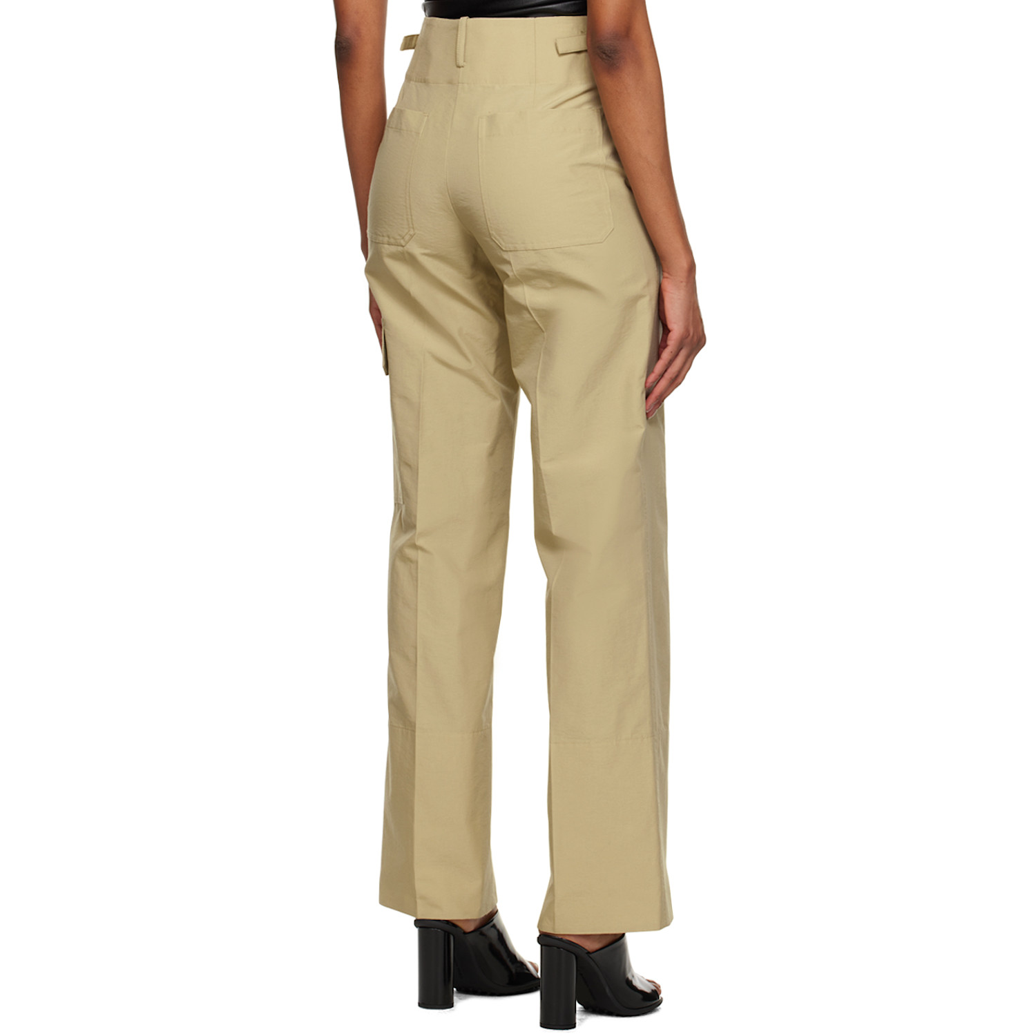  Helmut Lang Beige Utility Trousers 
