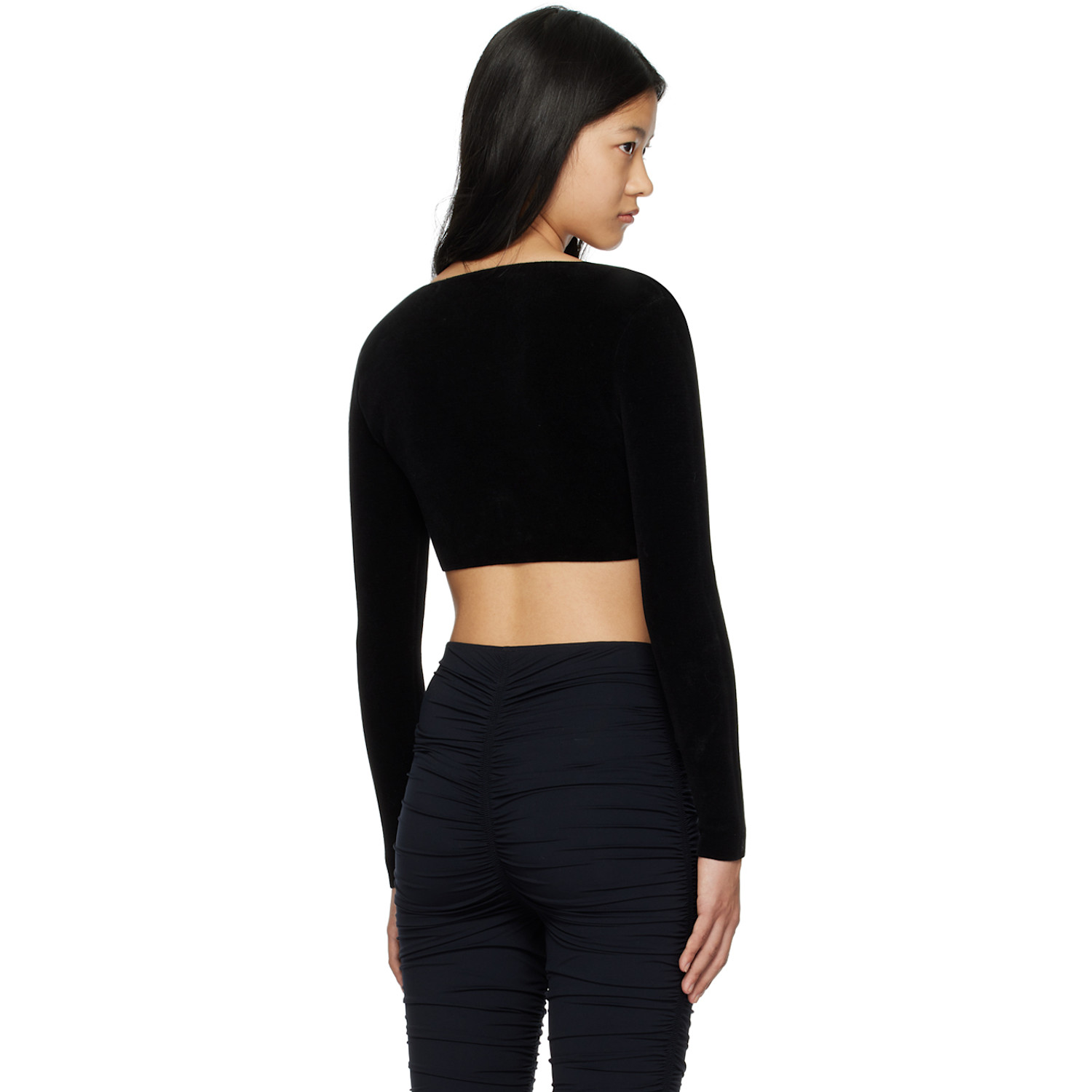  Alexander Wang Black Cropped Cardigan 